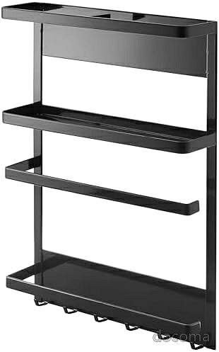 商品の特徴・商品サイズ:約W24.5×D6.5×H34cm・商品重量:約890g・内寸サイズ:上段ホルダー内寸:約W12×D6cm以内×H12.5cm(片側)・品質表示:本体:スチール(粉体塗装)マグネット・耐荷重:約4kgお客様都合のキャンセルはお控えください。また他モールにて併売を行っており、Amazon 社のFBA マルチチャネルサービスを一部活用しております。梱包にAmazon ロゴの記載やAmazonの配達員が商品をお届け、また置き配になる可能性がございますので予めご了承ください。