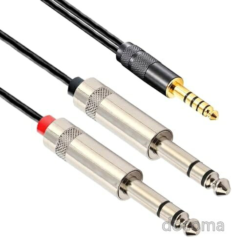 4.4mm 6.3mm 変換ケーブル バランスケーブル 1.5m 5極 TRS 6.35mm スピーカー 延長コード 高純度6N無酸素銅 24K金メッキプラグ オーディオマニア向け HiFi高音質 ノイズキャンセリング 3重シールド 挿抜10000回テスト 3ヶ月保証