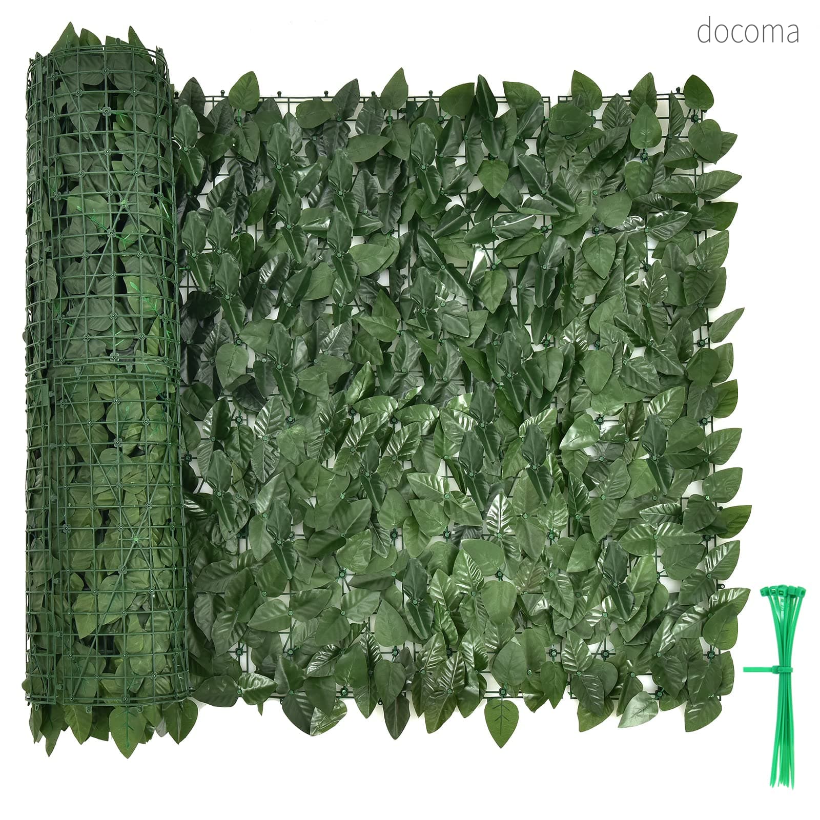 【送料無料】リーフラティス グリーンフェンス グリーンカーテン グリーンシート 25x50cm/枚x24枚 自由組み合わせ 100x300cm ウォールグリーン フェイクグリーン 庭 ガーデン 目隠し 日よけ 緑のカーテン リーフフェンス 枯れない ウォール装飾 (25*50cmx24枚パーツ)