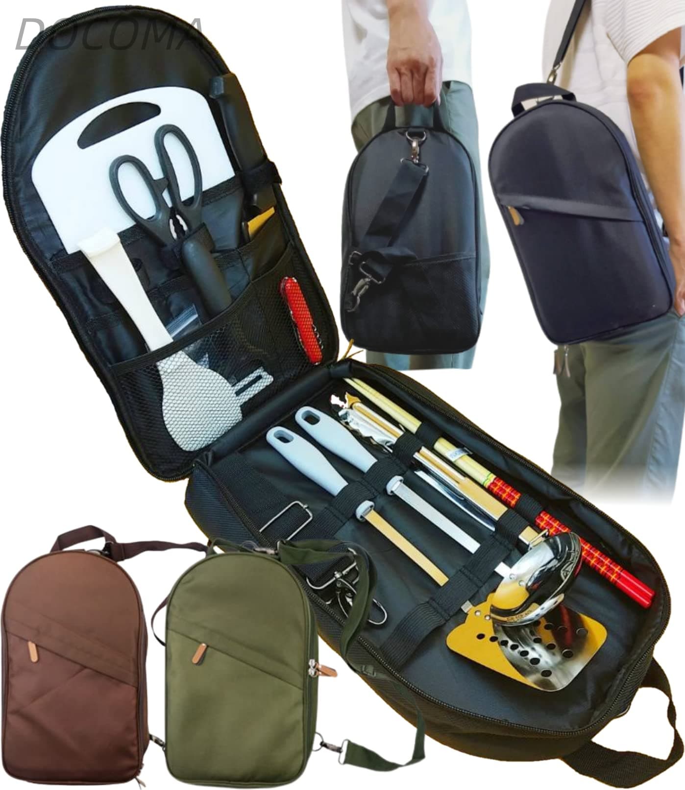 樂天商城 - 【送料無料】キャンプ 調理器具 セット キャンプ用品 アウトドア バーベキュー クッキングツール 2wayバッグ eziu