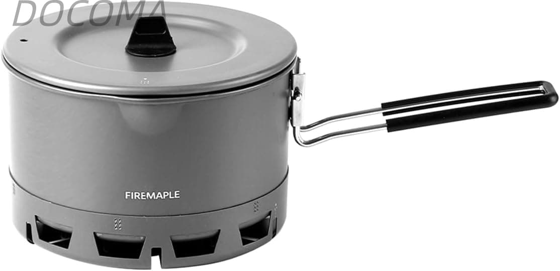 Rakuten - 【送料無料】キャンプポット 0.8L アルミニウム ヒートエクスチェンジャー ラーメン クッカー 鍋 コンパクト 軽量 蓋付き 登山 日帰り テント泊 アウトドア キャンプ用品 調理器具