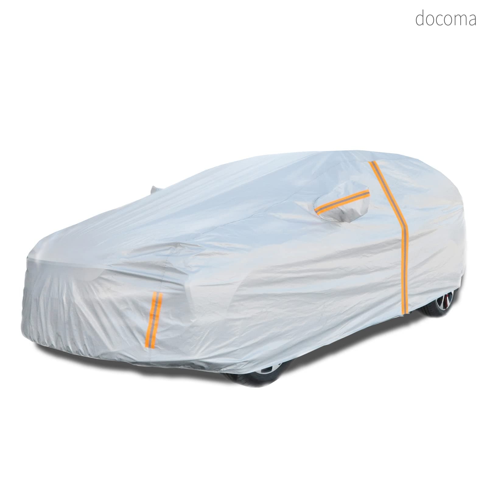 Rakuten - 【送料無料】車カバー SUV カーカバー ボディカバー 裏起毛タイプ 防風防水 5層構造 サイドのジッパー 防輻射紫外線防塵 黄砂対策 ミニバン車 汎用 サイズ (A6-YM:455cm*185cm*170cm)
