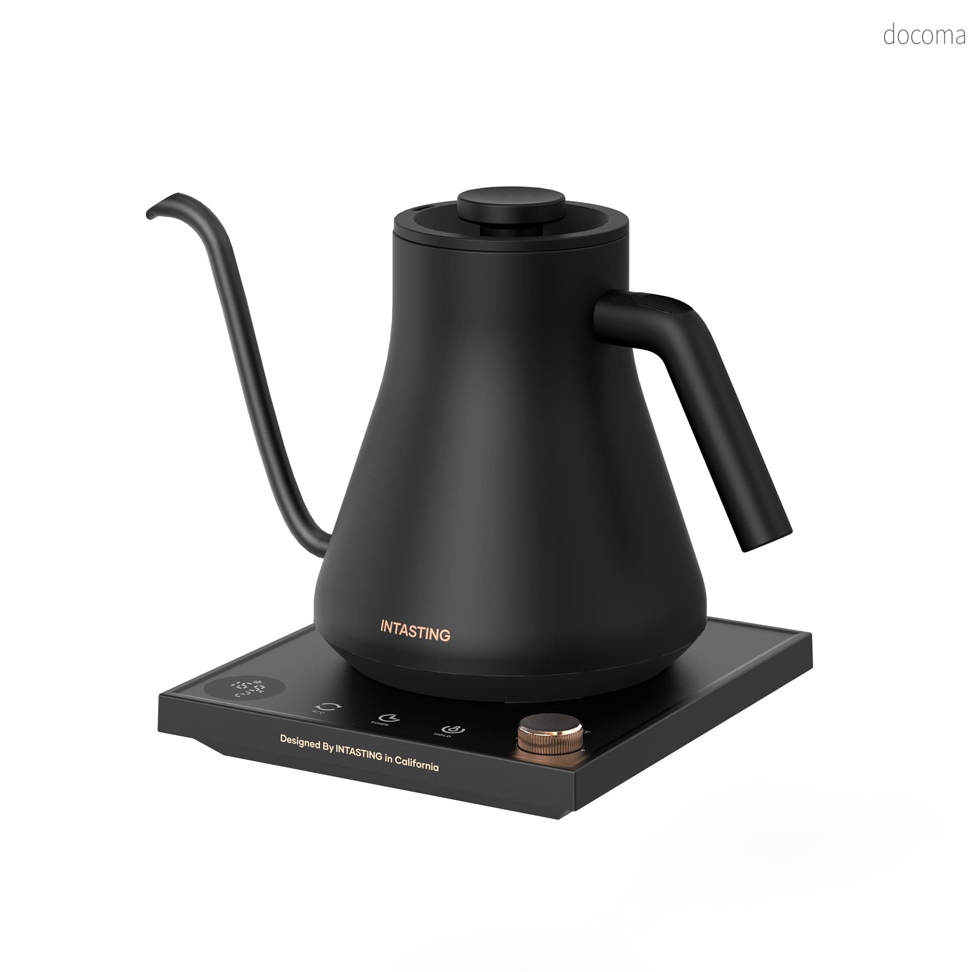 Rakuten - 【送料無料】電気ケトル コーヒー 1°C単位の温度調節 コーヒー ケトル 細口ドリップ 1200W高速沸騰 2時間保温 LED表示パネル 電気ポット ドリップ ポット 空焚き防止 コンパクト0.9L クリスマス 新年 プレゼント用 (ブラック)