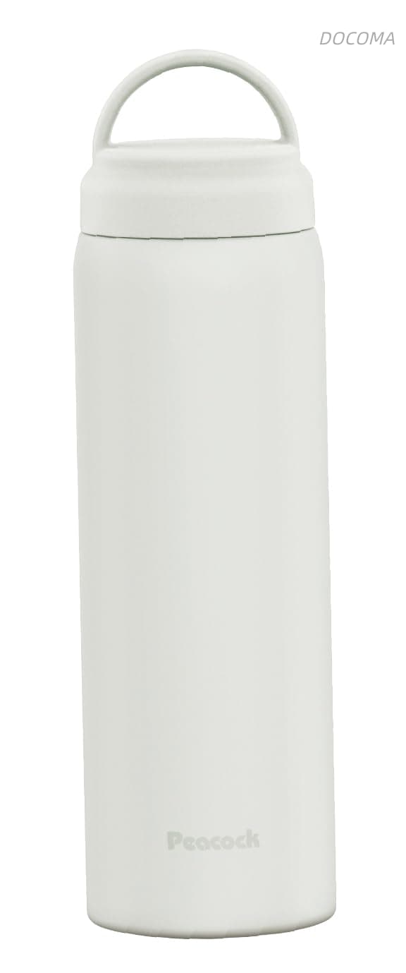 Rakuten - 【送料無料】スクリューマグボトル ホワイト 600ml 水筒 魔法瓶 保温 保冷 まほうびん 持ち手 軽量 タンブラー コーヒー マグ 洗いやすい マグボトル AKZ-60 W