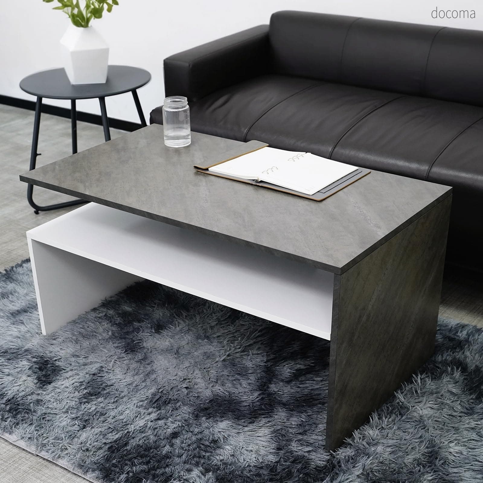 乐天商城 - 【送料無料】収納付き 90*50*43cm 木製 センターテーブル リビングテーブル テーブル ちゃぶ台 おしゃれ 大きめ 一人暮らし(Grey)