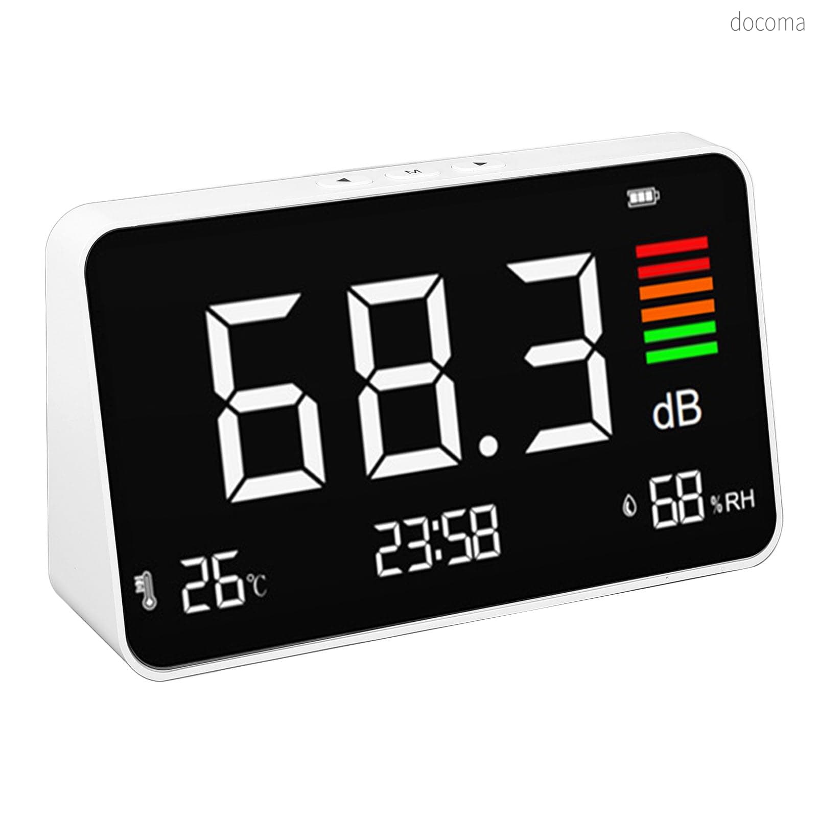 【送料無料】in 1 デシベルメーター 30-130dB 騒音デシベルメーター LED ディスプレイ騒音温度湿度計 騒音レベルメーター 教室 家庭 工場の騒音測定