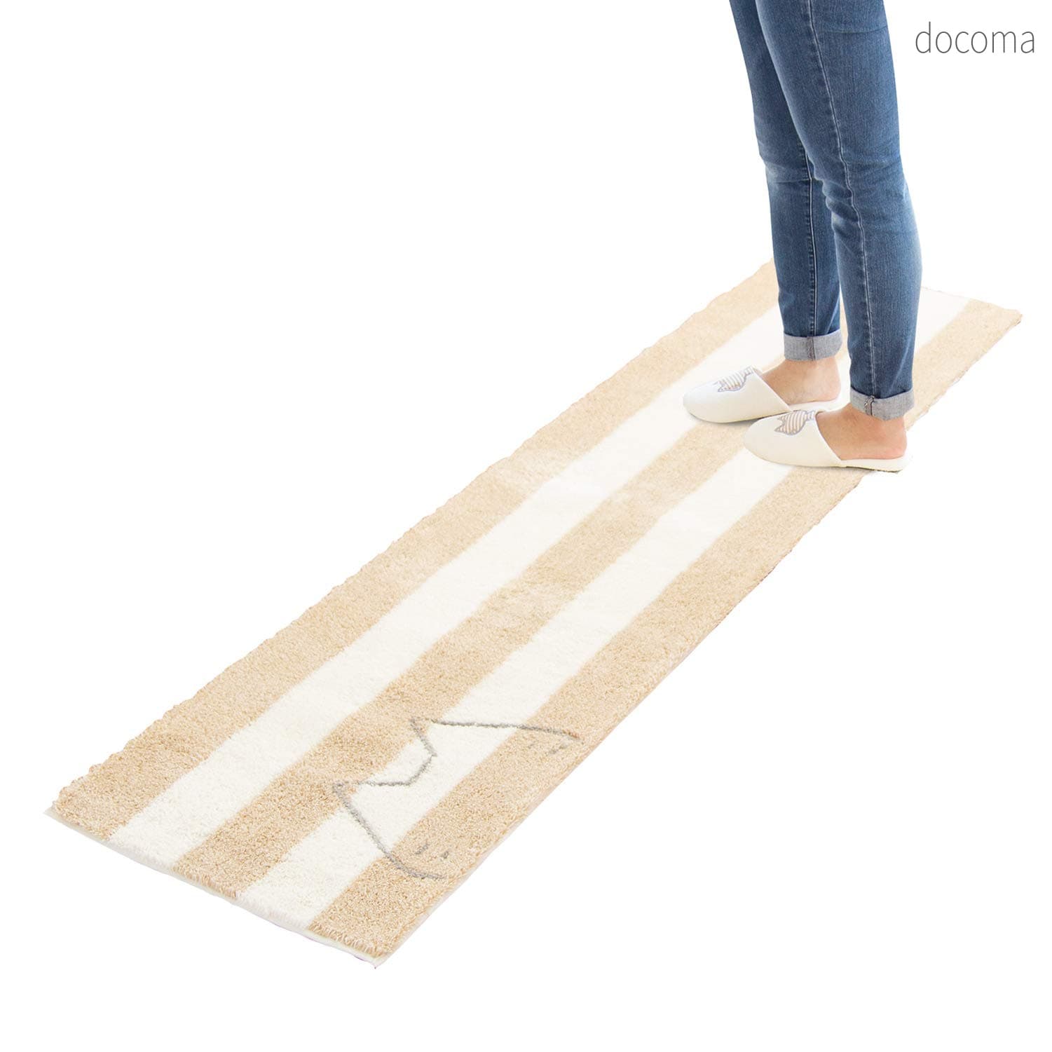 樂天商城 - 【送料無料】うちねこ キッチンマット 約45×180cm (ホワイト)