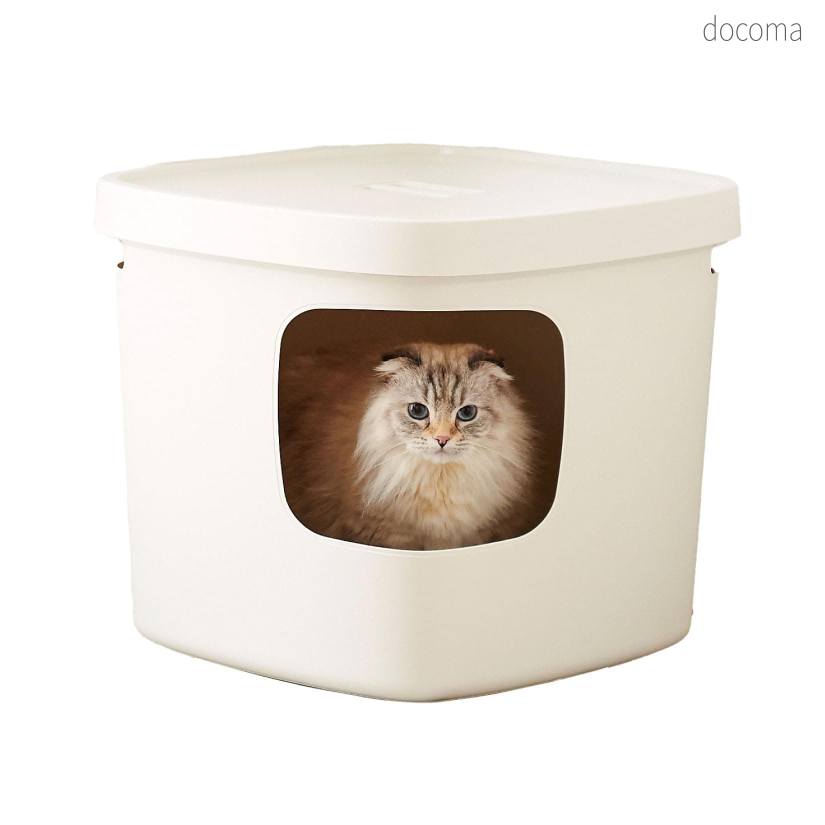 Cubana(クバーナ) トイレ 猫 ネコ ねこ 大型 大きい カバー 本体 飛散 簡単 飛び散る 深い 洗える 散らかりにくい OFT 猫砂 本体 ペット セット おしゃれ シンプル 袋 大きめ キャット