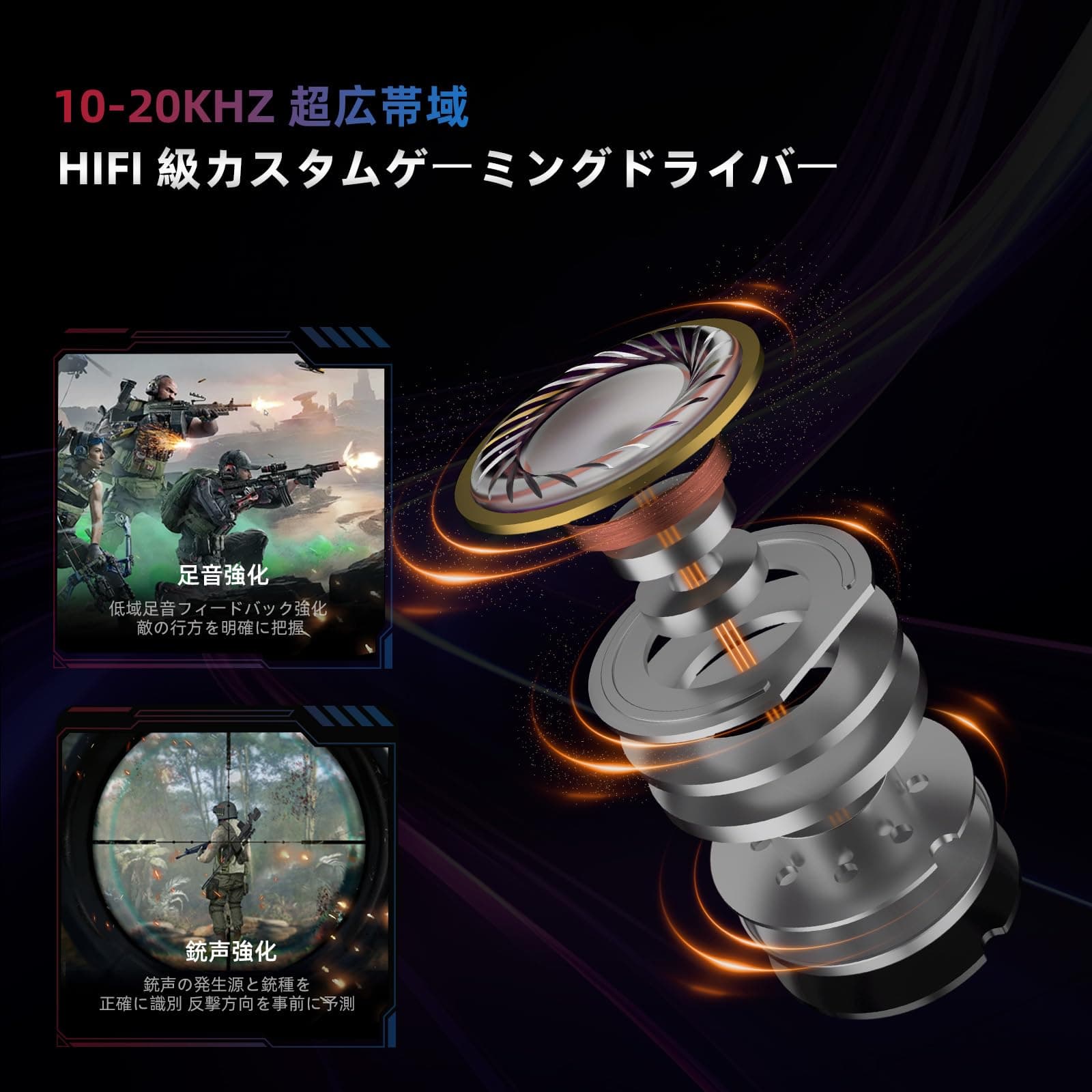 【送料無料】有線 KZ Axas FPSゲーム向け イヤホン 有線 タイプc ゲーミング AIノイズキャンセリングマイク 内蔵DSPサウンドカード イヤモニ usbc モニターイヤホン ps5 イヤホン 有線 ゲーミング typec（type-c黒・マイク付き） docoma-10044963 ドゥコマ サンプル画像3