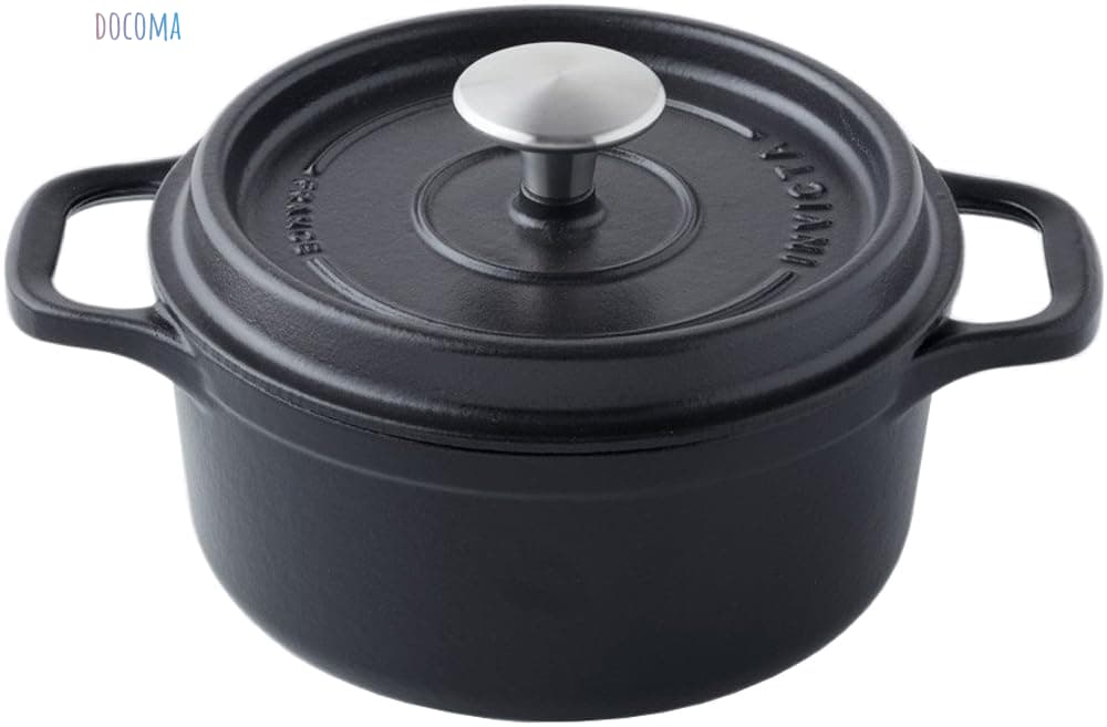 樂天商城 - 【送料無料】INVICTA 鋳物ホーロー鍋 22cm IH対応 ラウンド キャセロール フランス製 ブラック PUV402221