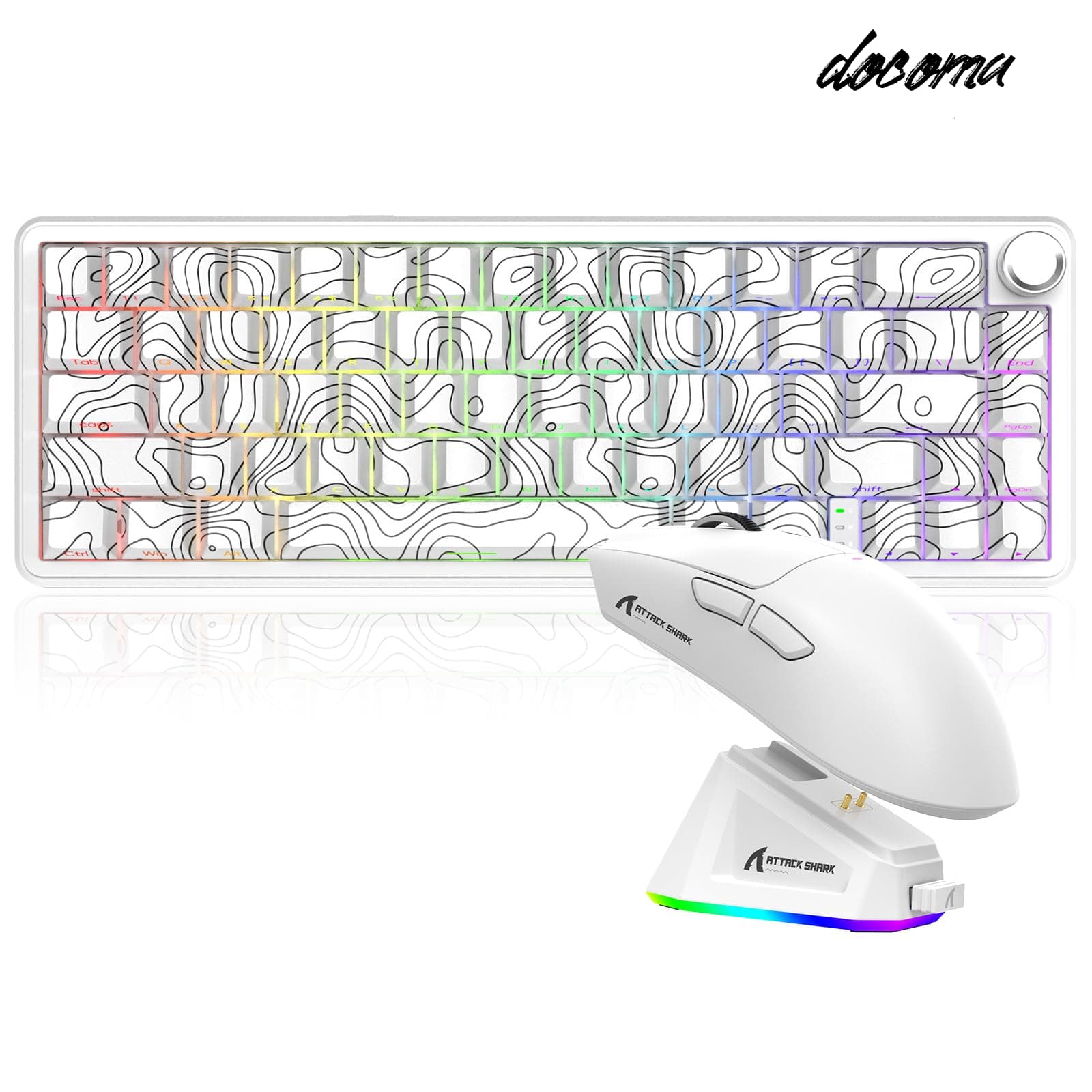 Rakuten - 【送料無料】SHARK x MAMBASNAKE X65PROHE ラピッドトリガー ゲーミングキーボード X11ゲーミングマウスキット ワイヤレス 8kポーリングレート RT 0.01mm対応 ワイヤレス8000Hz対応 2.4G/BT/有線 磁気スイッチ デッドゾーン調整機能 RGBバックライト 5面熱