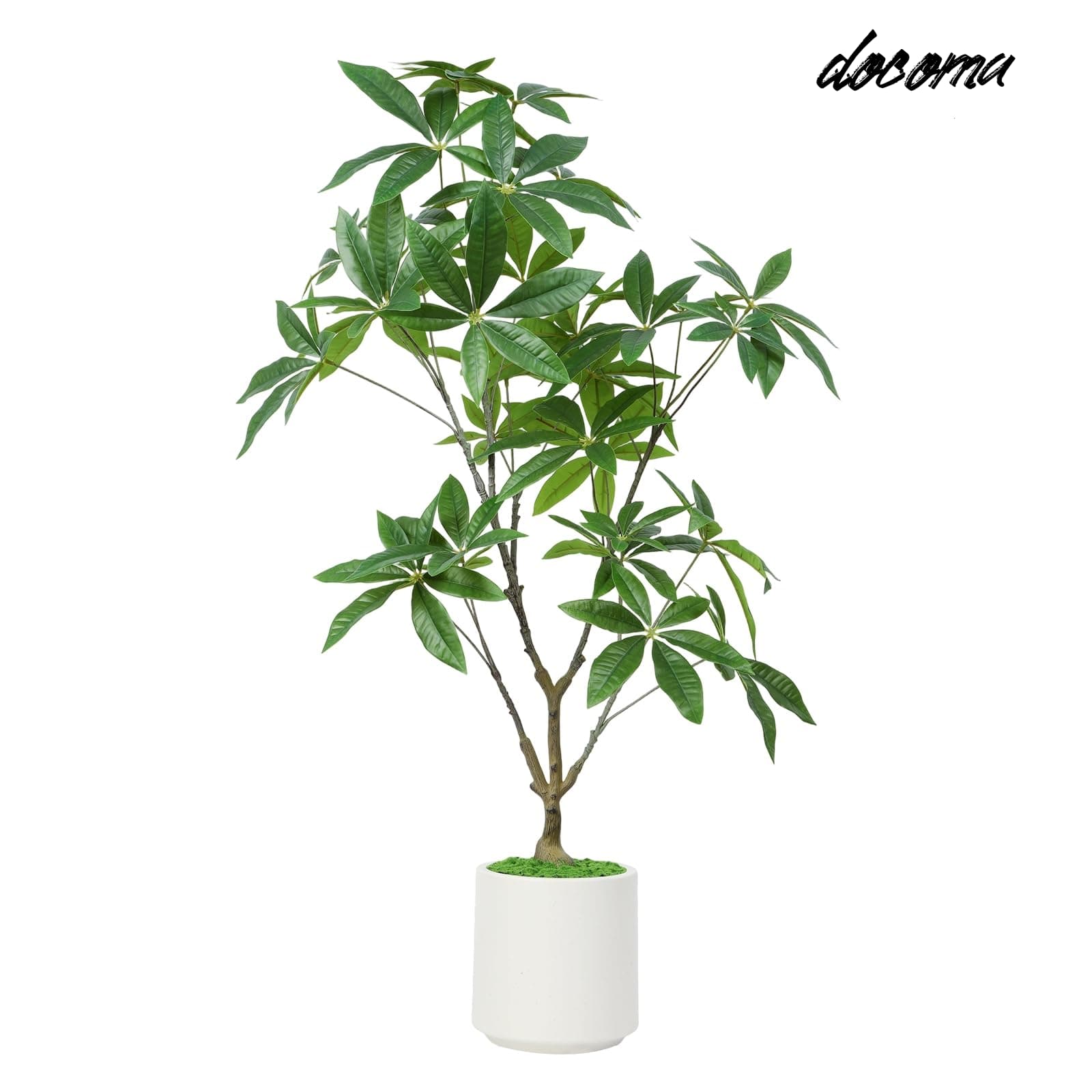 乐天商城 - 【送料無料】フェイクグリーン 人工観葉植物 観葉樹 造花 光触媒 空気清浄 【パキラ 多幸の木】高さ100 cm 屋内 オフィス 鉢植え植木 お手入れ簡単 水やり不要 虫害の心配なし