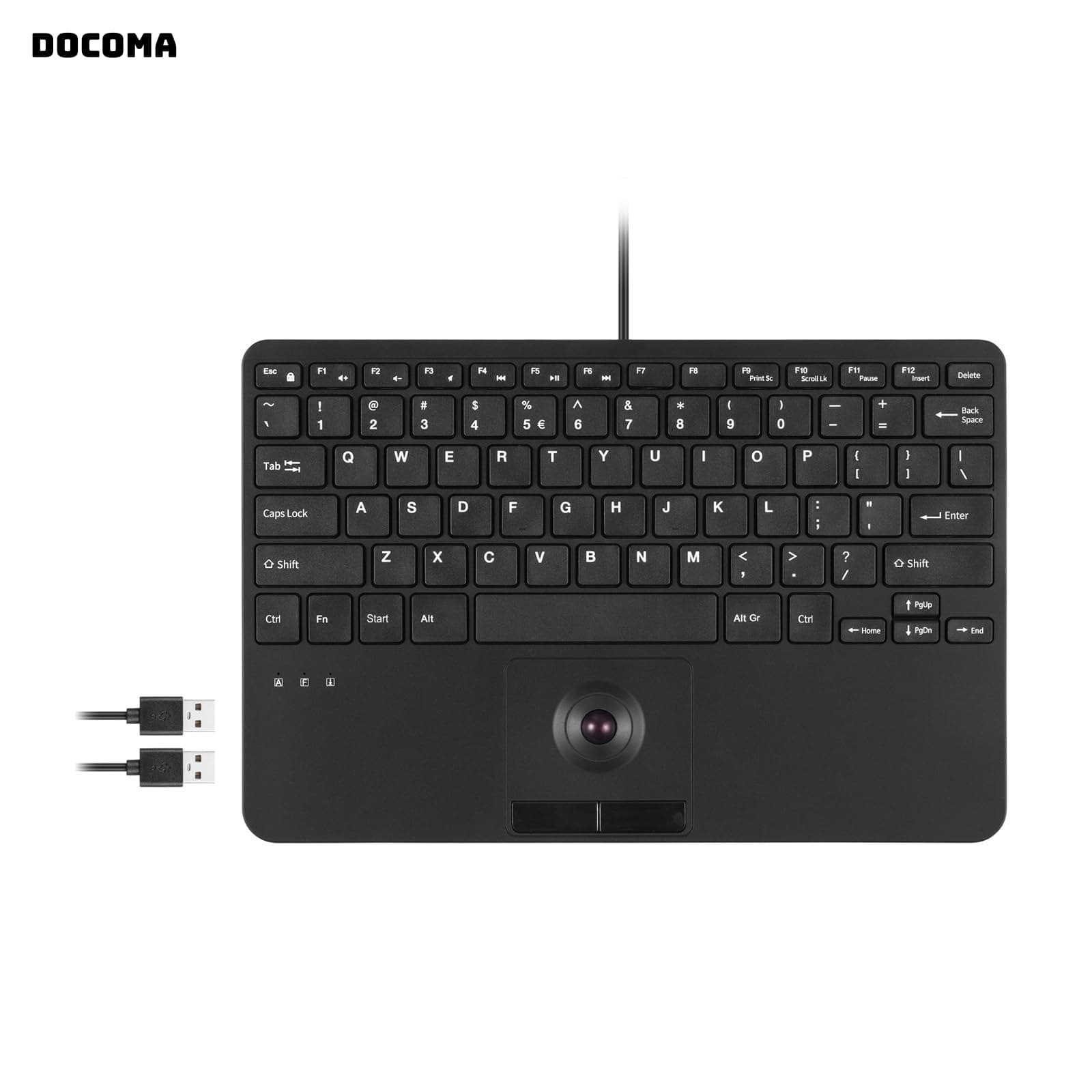 樂天商城 - 【送料無料】ペリックス PERIBOARD-526 US トラックボール付き有線ミニUSBキーボード - パンタグラフキー 28.4 x 18.2 x 2.8 cm 2USBハブ内蔵 ブラック US配列