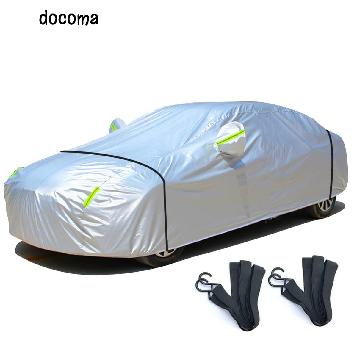 樂天商城 - 【送料無料】車 カバー 防水性アップ ボディカバー カーカバー 自動車カバー 防水防塵防輻射紫外線 黄砂対策 耐強風 強力なゴムバンド 防風ロープ付き コンパクト ミニバン セダン ワゴン SUV 汎用 (自動車3L:470×180×150cm)