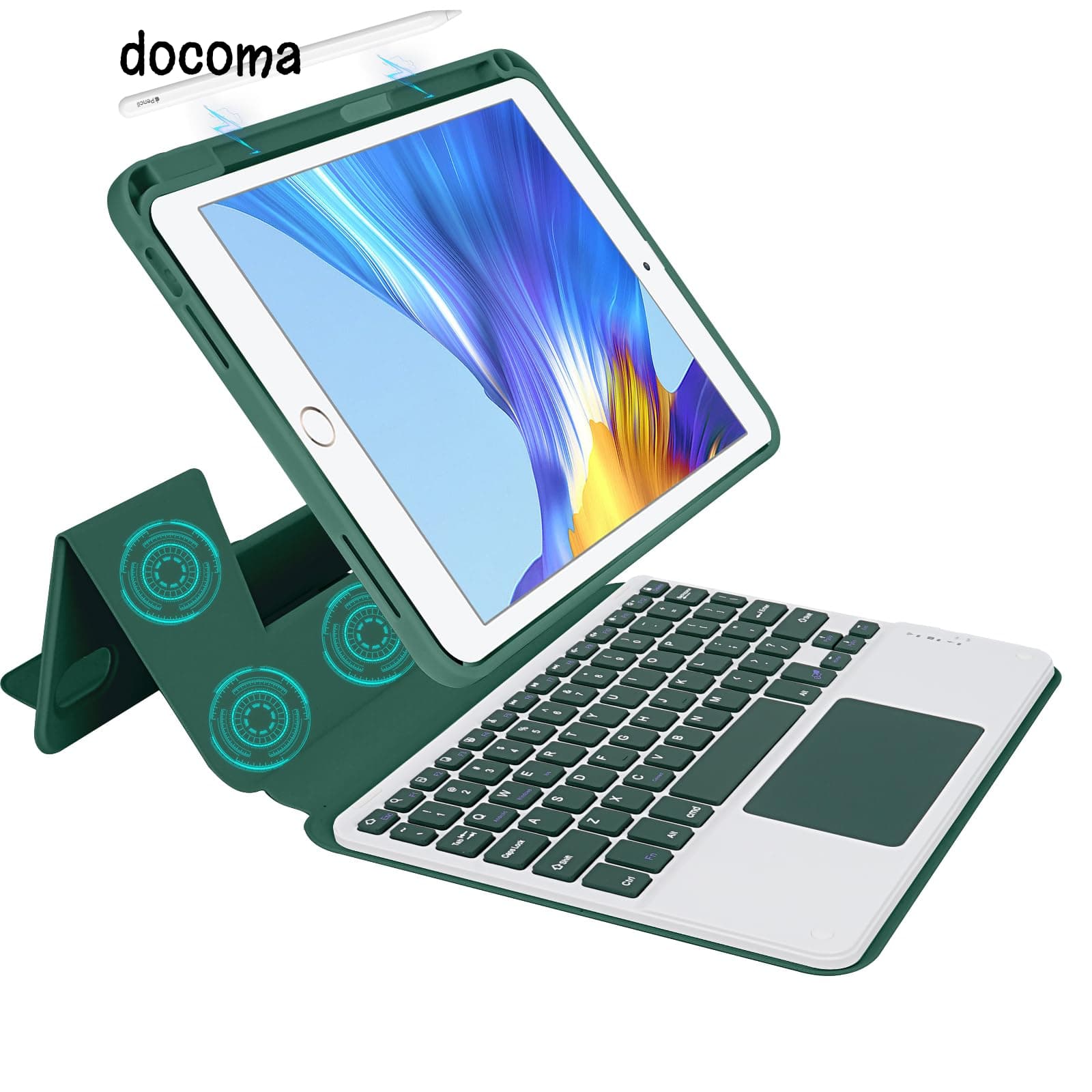 樂天商城 - 【送料無料】Air 11インチ キーボードケース (第5/4世代対応) / iPad Pro 11インチ (1st-3rd) 対応 - マジックキーボード風 トラックパッド付き 着脱式 保護ケース ペンシルホルダー内蔵(緑)