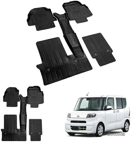商品の特徴・【適合車種】：適合対応ダイハツ タント専用。型式：LA650S / LA660S。年式：2019年7月-2022年。購入前に車の形状、年式、モデルを確認するようお願いします。・【高耐久TPE】厳しい環境下でも劣化しにくいTPE素材を採用。完全防水で泥や液体も簡単に拭き取り可能。汚れや摩擦に強く、長期間美観を維持します・【安全性と快適性を】ドライバーの足元を包み込む3D形状で、運転中のマットずれを防止。滑りにくい表面加工で安全性も確保しています・【洗浄・取り付けが簡単】汚れは水拭きや水洗いで即除去可能。専用クリップでフロアに固定するだけのシンプル取り付けで、工具不要・時間もかかりません・【全天候仕様】雨や雪、粉塵が多い現場でも使用可能。ブラックカラーで汚れが目立ちにくく、商用車・作業車の内装用品として機能性と実用性を両立