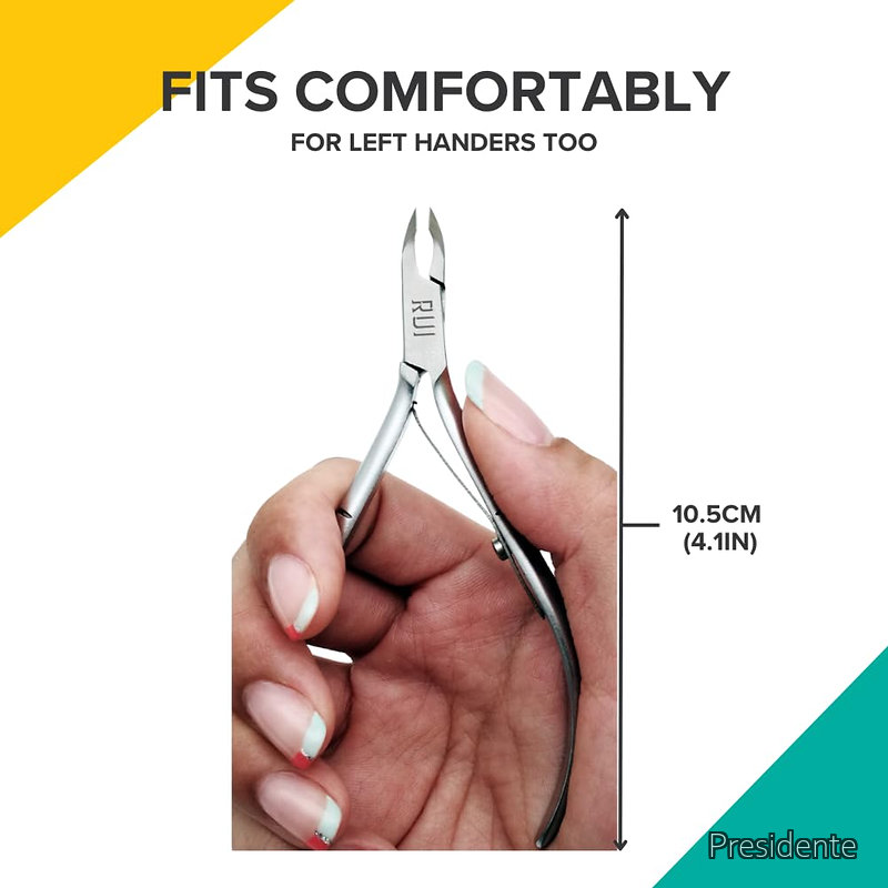 【送料無料】Smiths Professional Cuticle Nippers | Precision Surgical-Grade Stainless Steel Cuticle Trimmer French Handle Double Spring 4mm Jaw (Quarter Jaw) 3