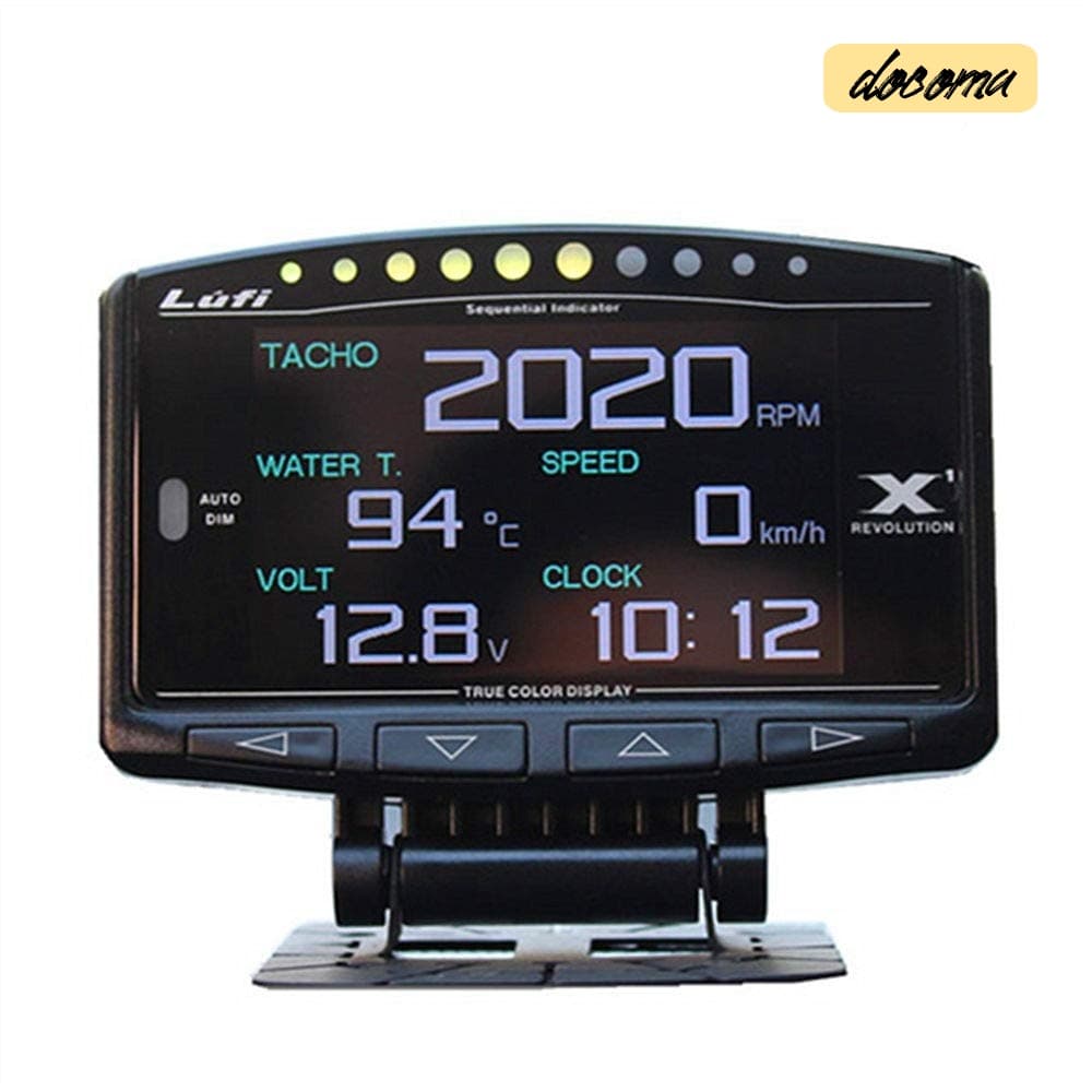 【送料無料】メーター LUFI X1 OBD 英語版 車HUD ヘッドアップディスプレイ 多機能デジタルメーター 車載スピードメーター タコメーター RPM 速度計 タービン圧力 油温計 電圧表示 車載式故障診断ツール 38種類のデータを表示可能 (LU-X1)