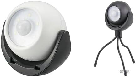 【送料無料】人感センサーライト LED 乾電池式 屋外 屋内 兼用 防犯 明暗センサー IPX5防水 100ルーメン 昼白色 マグネット 三脚 簡単設置 自動点灯消灯 省エネ 2個セット