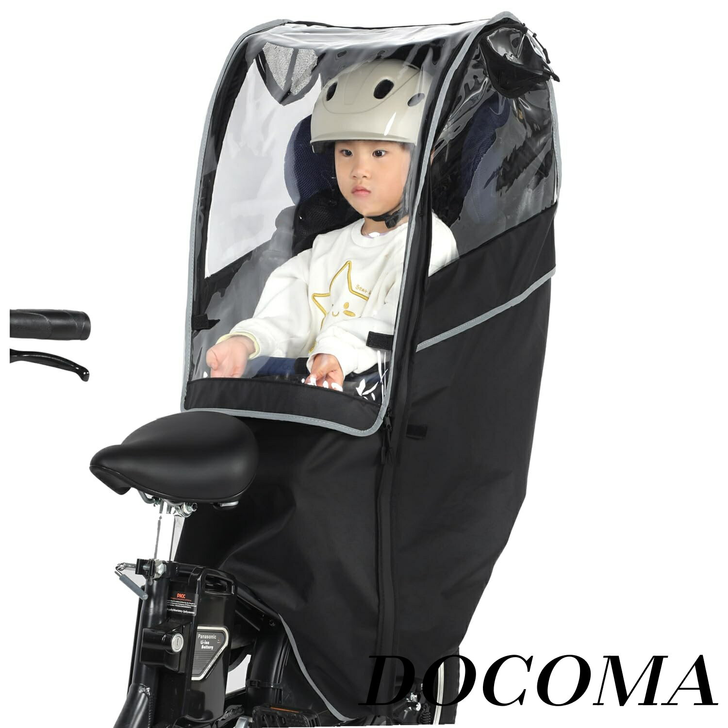 レインカバー 後ろ 子供乗せ 自転車カバー 600Dナイロン 厚手で耐久性アップ 広々空間 乗り降り簡単 防寒 雨よけ Convida