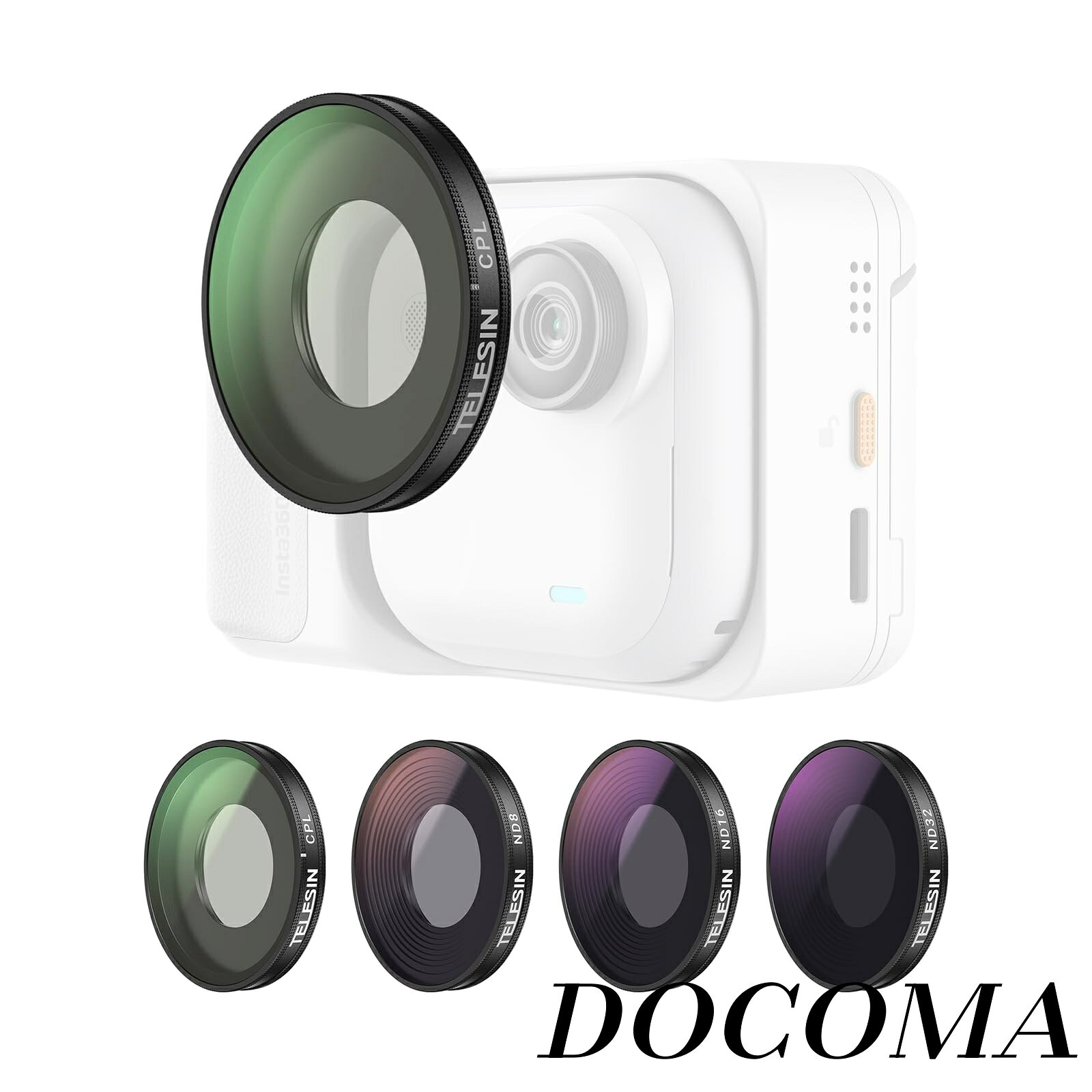 乐天商城 - 【まとめ買いで最大500円OFFクーポン!】【送料無料】ND CPL フィルターセット Insta360 Go Ultra 用 フィルター/レンズフィルターセット｜CPL＋ND8/ND16/ND32（4枚セット）| 光学ガラス | HD | 耐油性 | クイック着脱設計 | 収納ケース付き | Insta 360アクセサリー
