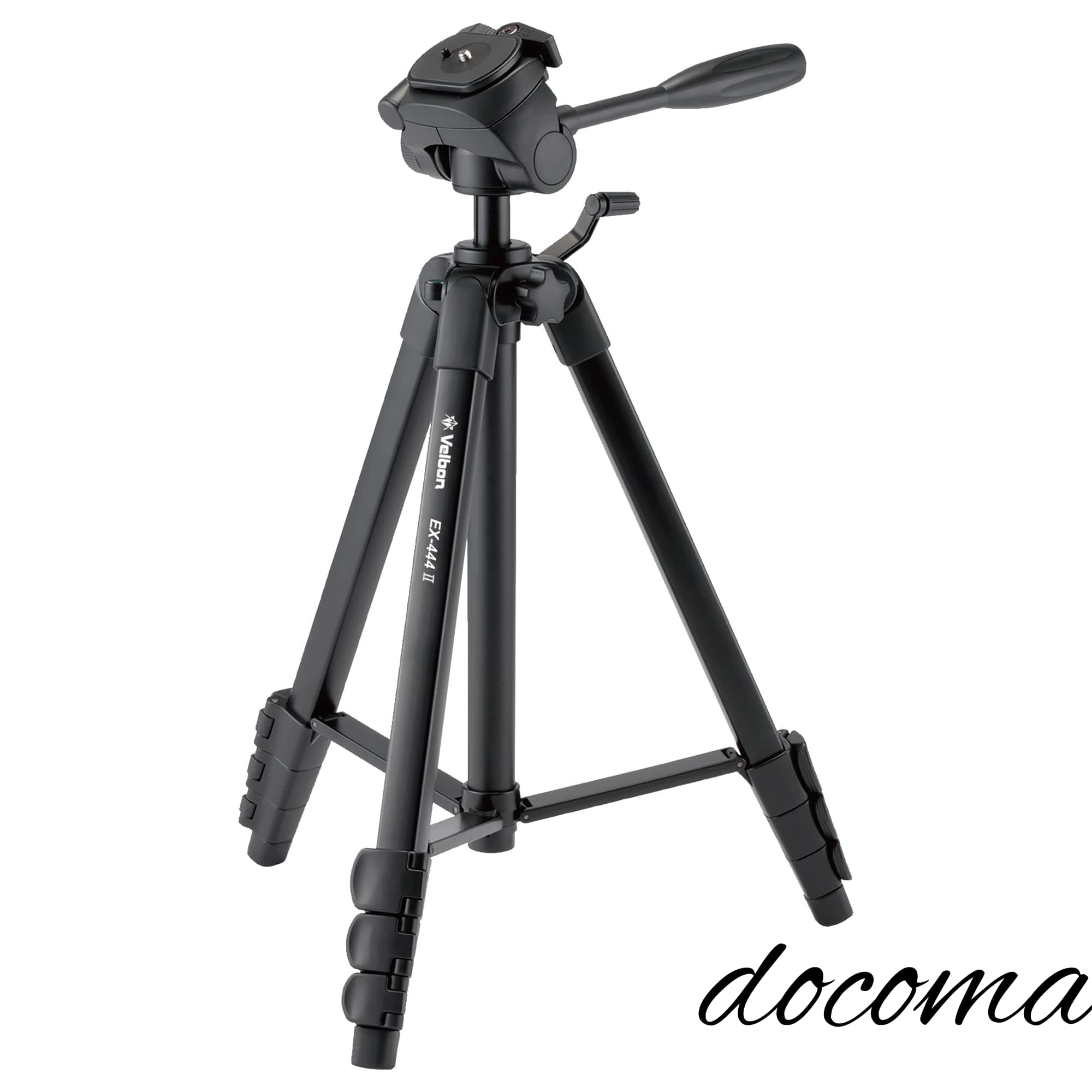 Rakuten - 【送料無料】Velbon ファミリー三脚 EX-444 II AZ 4段 レバーロック 全高153cm 脚径23mm 中型 3Way雲台 DIN規格クイックシュー対応 アルミ脚 脚カラー黒 017915500686