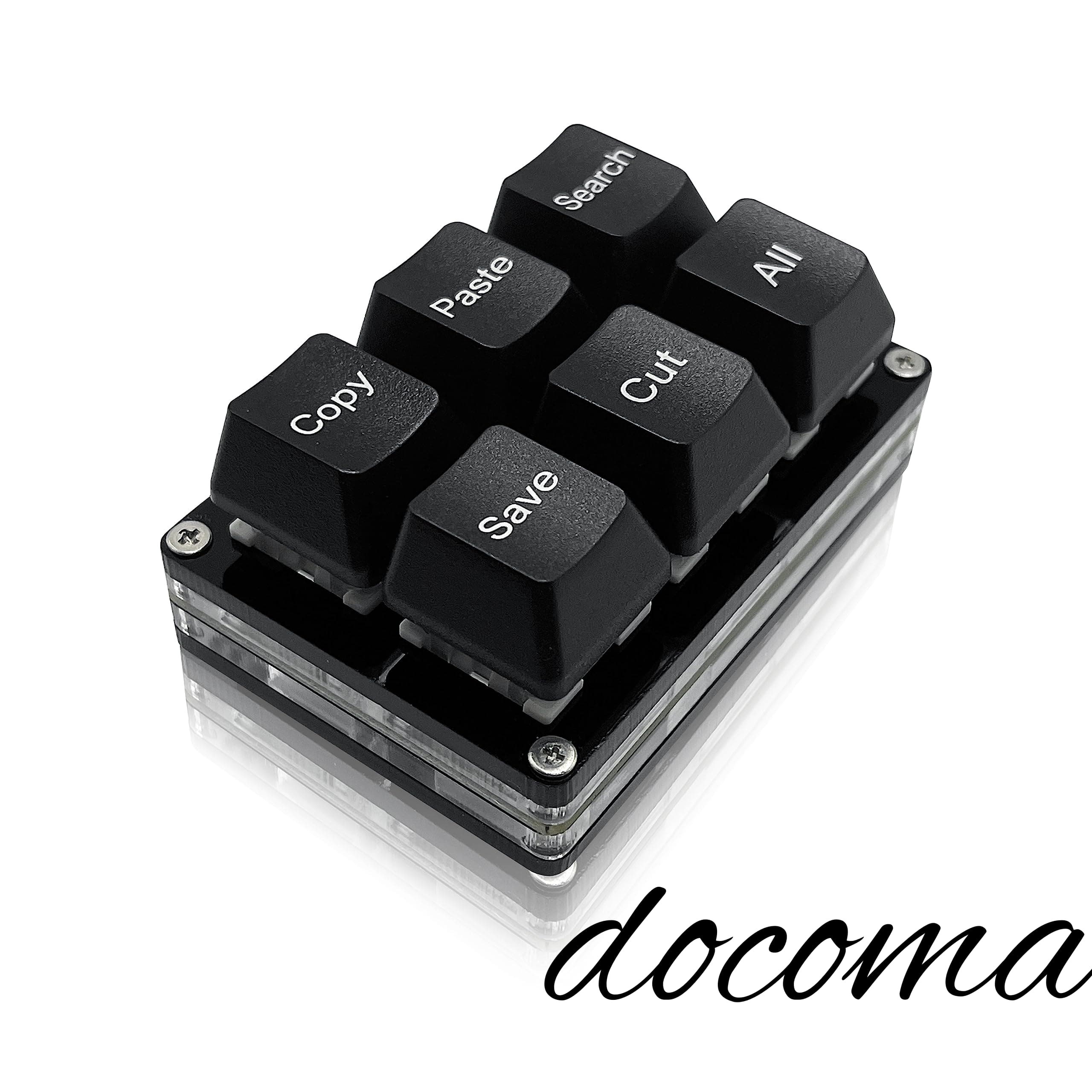 乐天商城 - 【送料無料】コピーペースト 検索 セーブ カット オール6キー キーボード 片手OSUキーパッド プログラム可能 メカニカル ショートカット マクロキーボード 仕事やゲーム用 (ブラック)
