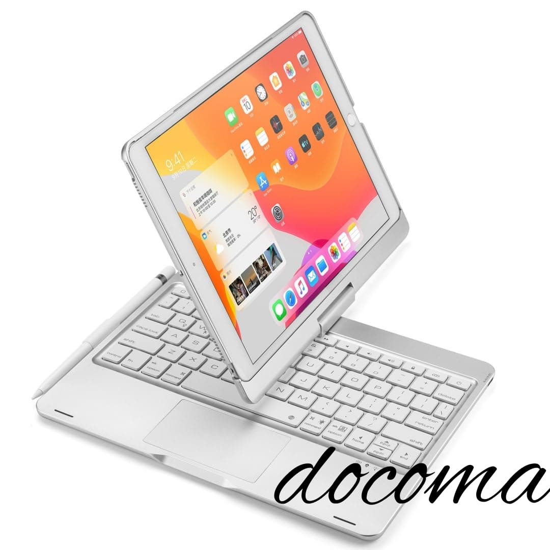 樂天商城 - 【送料無料】iPad 10.2 インチ 第9/8/7世代 キーボードケース タッチパッド バックライト付き 折りたたみ iPadAir3 iPadPro10.5 キーボード カバー 一体型 トラックパッド付き シルバー