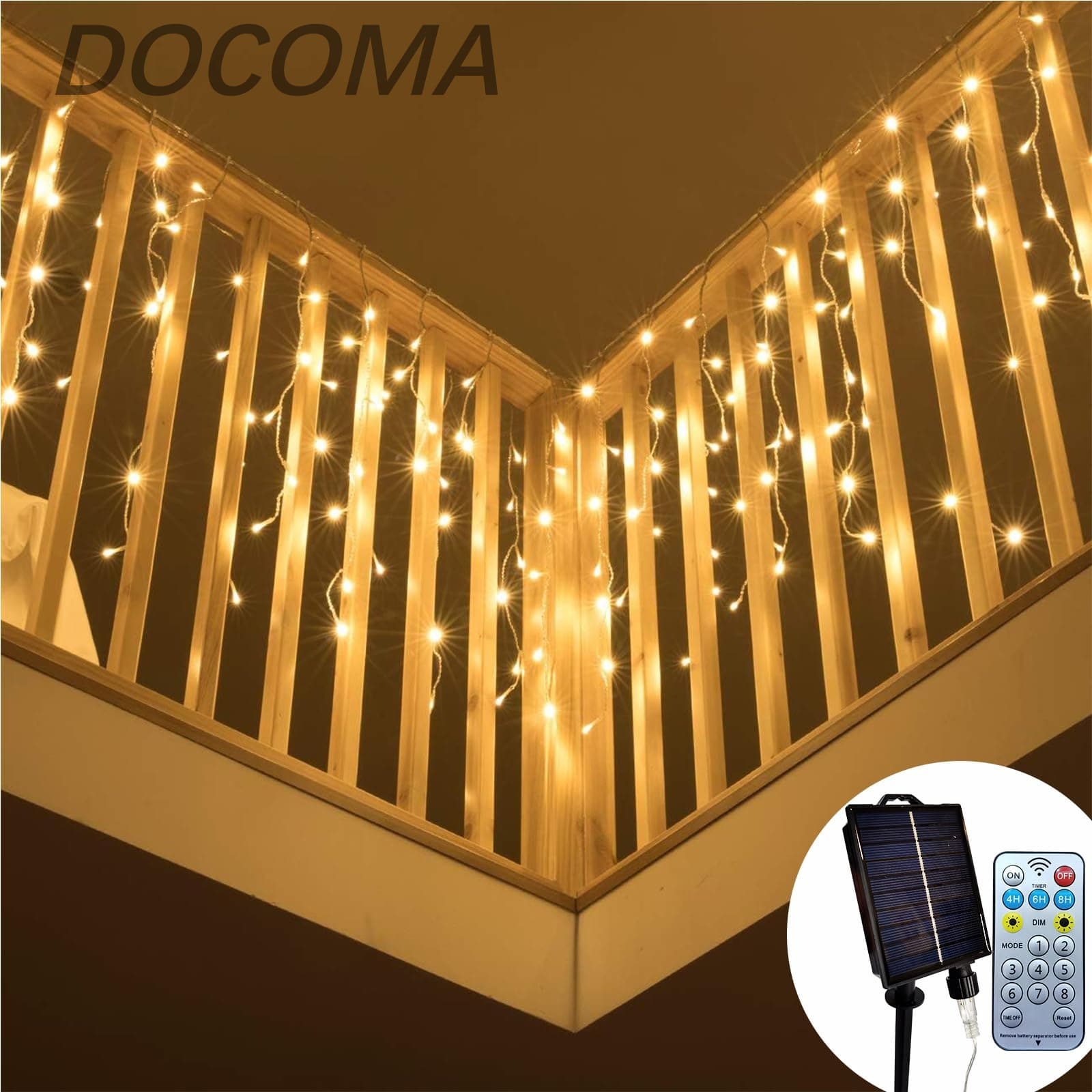 【送料無料】【大型ソーラーパネル 400球 10M】ソーラー LEDイルミネーション 防水 つらら クリスマス イルミネーション TYPEC充電可能 クリスマスライト 防水 DIY ベランダ・バルコニー・フェンス・屋根の軒など飾りライト