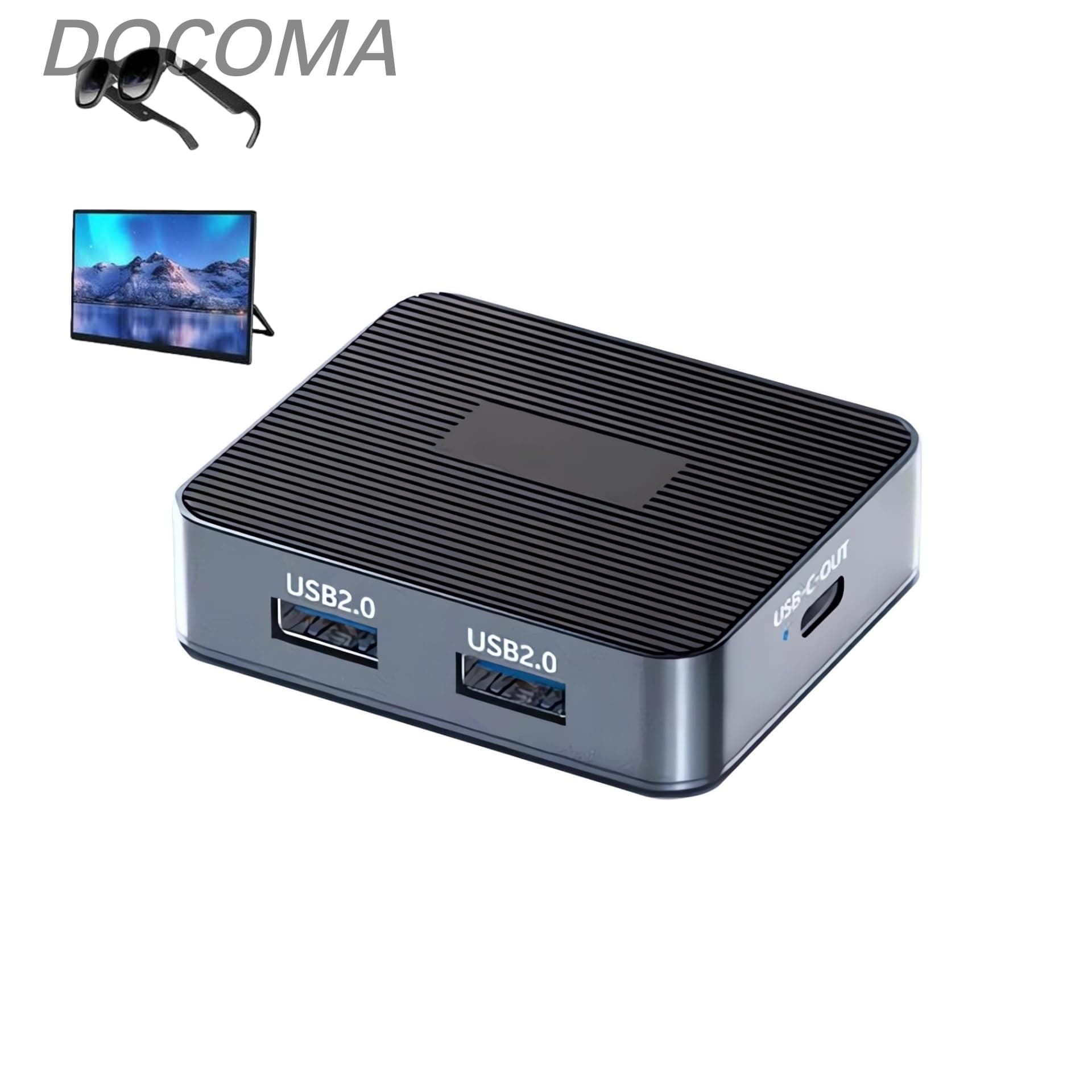 Rakuten - 【送料無料】DisplayPort to USB C 変換アダプタ 4K@60Hz XinYaa USB-C 給電 DisplayPort to Type-C モバイルモニター XREA Beam USB-A タッチ機能サポートXrea AR Switch B-0-X Steam deck PS4/5ゲーム機対応-6CM