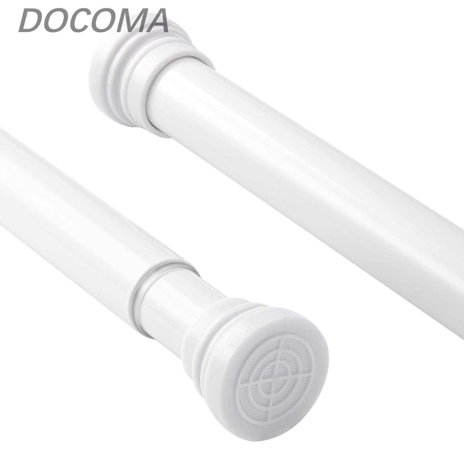 Rakuten - 【送料無料】Goowin 突っ張り棒 80cm-166cm 強力 つっぱり棒 長い おしゃれ 伸縮棒 超スリム クローゼット収納 カーテン 洗濯物 ポール ネジ釘不要 整理棚 伸縮 小物の整理 片付け 設置 目隠し 洗面台 のれん ホワイト