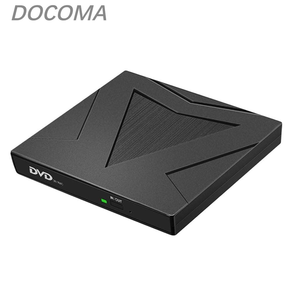 【送料無料】外付けドライブ 車用ポータブルdvdプレーヤー トップ用の外付け Dvd プレーヤー リーダー 車用usb Cdプレーヤー 車用dvdプレーヤー Black 金属