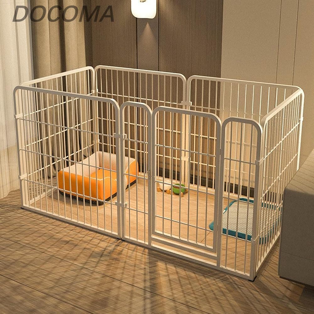 乐天商城 - 【送料無料】ペット プレイ サークル 小動物 フェンス 遊び用のサークル ケージフェンス 六角形 折り畳式 軽量 収納簡単 脱走防止 アウトドア/室内 ウサギ ハムスター ハリネズミのテント 袋付き (白（120cm*60cm）)