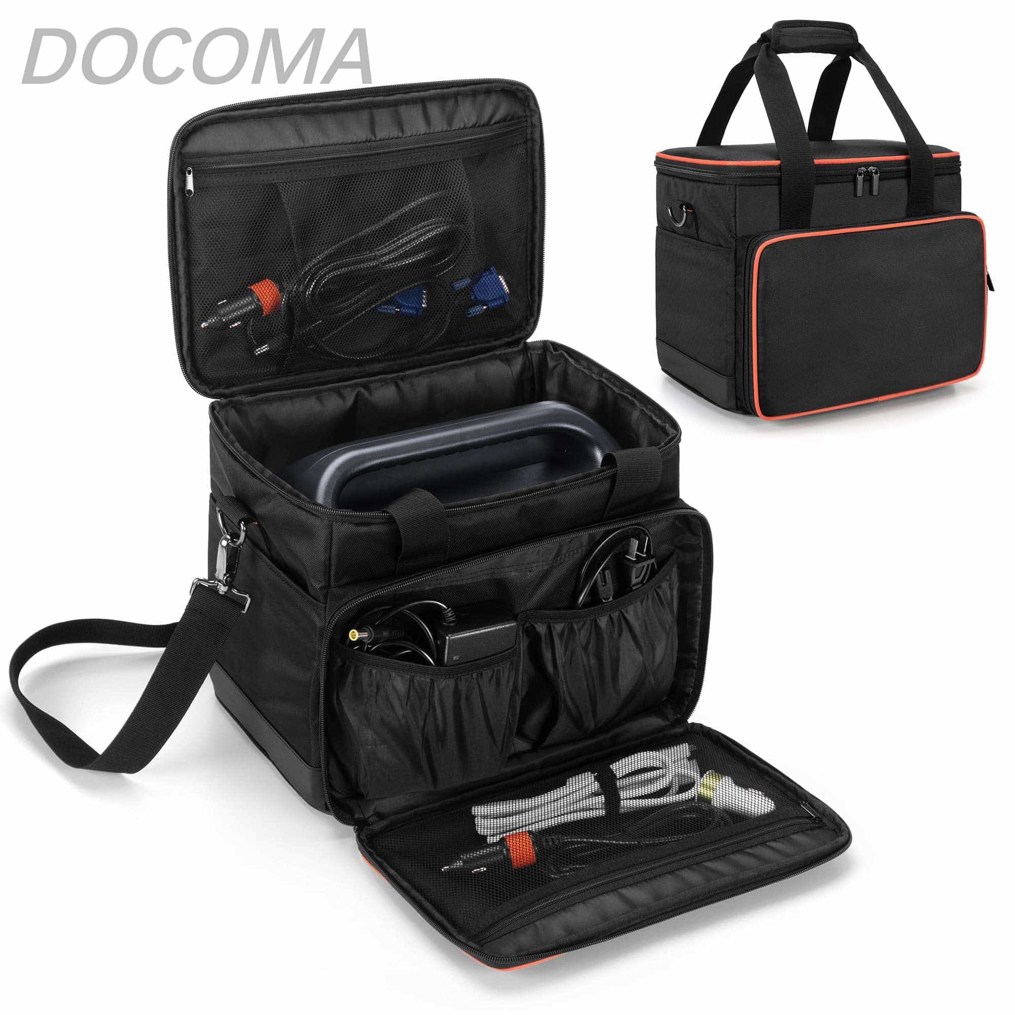 【送料無料】ポータブル電源 収納バッグ Jackery 700/708 /P7/EcoFlow RIVER Max 576Whに適合して ポータブル電源 保護ケース 滑り止めパッド付き 防塵 撥水 耐衝撃 収納ケース ポータブル電源 バッグ (M（31.8×22.9×24.1CM）)