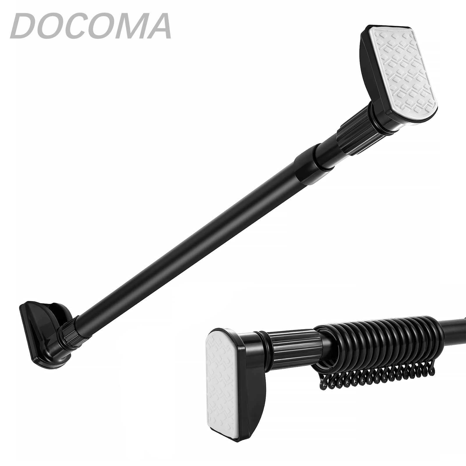 Rakuten - 【送料無料】突っ張り棒4m以上 直径 32.5mm 耐荷重15~45kg ツッパリ棒 2m 3m 4m 幅250~450cm カーテンレール 突っ張り棒 3.5m以上 カーテンリング20個を含む、 (250~450cm ブラック)