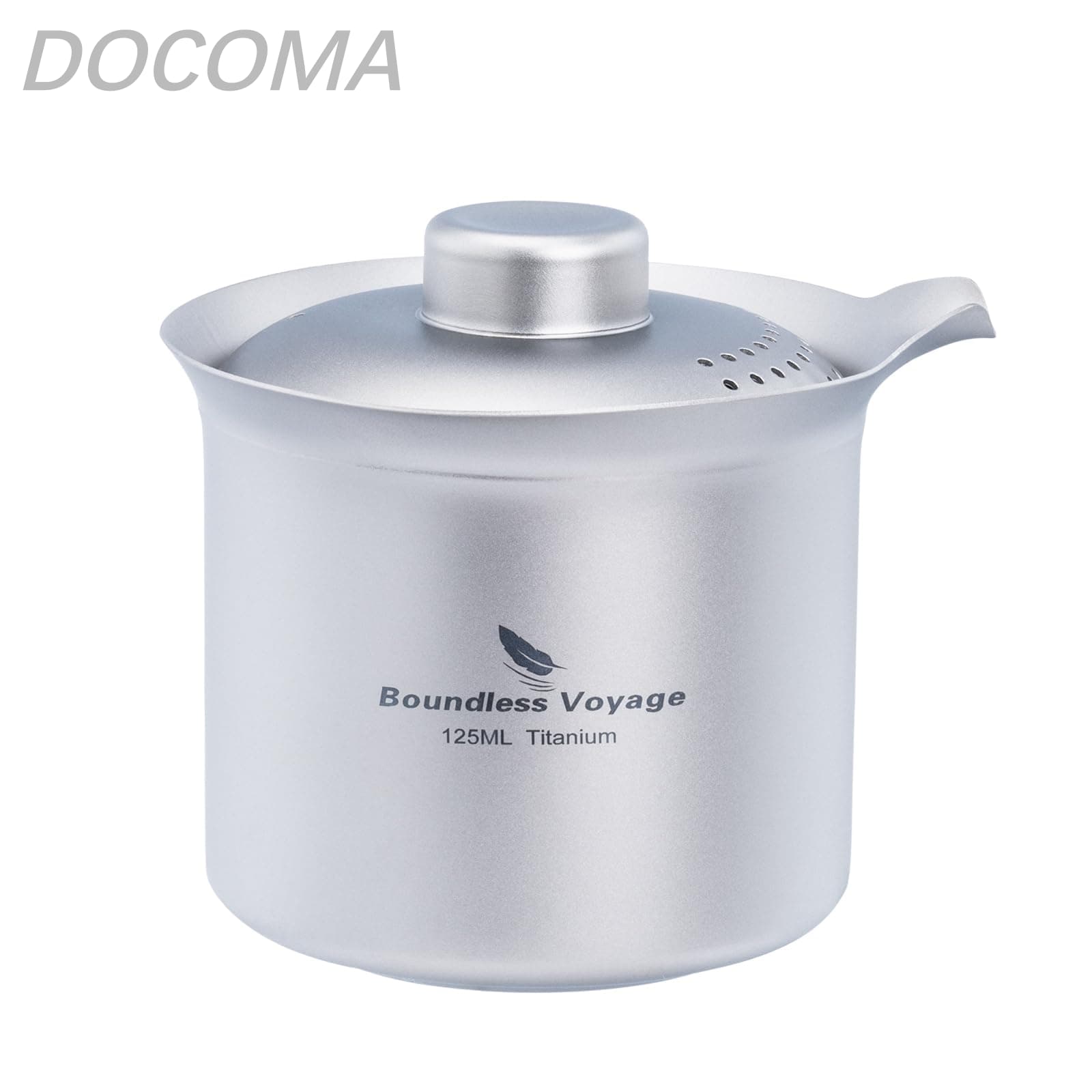 【送料無料】Boundless Voyage チタン 急須 ティーポット おしゃれ 耐熱 二重構造 小さい 125ml お茶 ポット 中国茶器 軽量 錆びにくく 洗いやすい 旅行ティーポット 携帯用茶器 割れない アウトドア キャンプ用品 収納袋付き Ti3145D (急須)