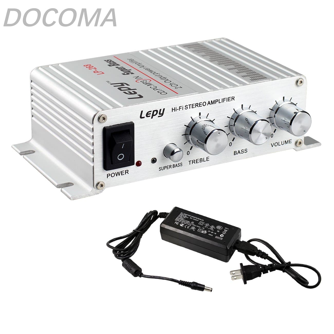 乐天商城 - 【送料無料】Hi-Fi ステレオアンプ デジタルアンプ カー アンプ パワーアンプLP-268 [LP-268+AC電源アダプター(5A)]