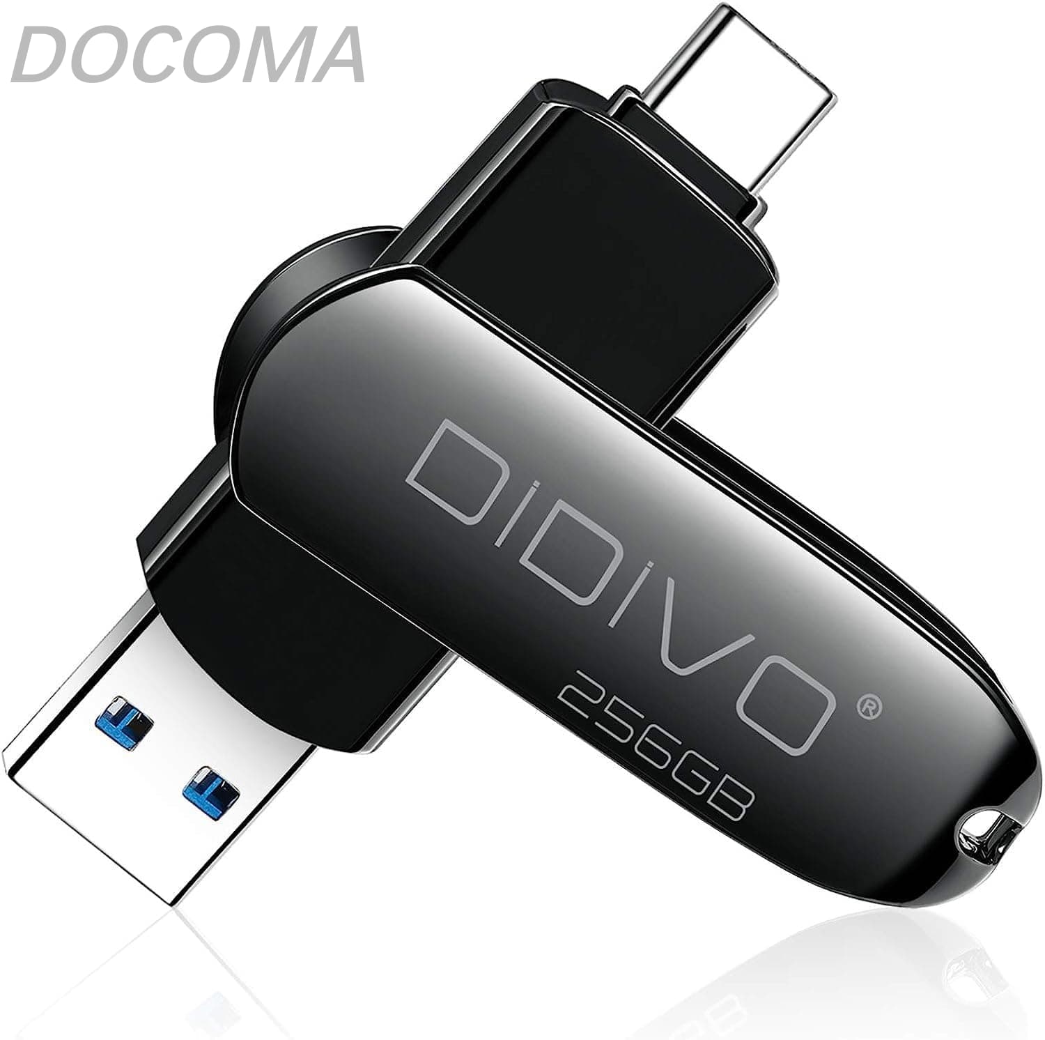 乐天商城 - 【送料無料】256GBー タイプC フラッシュドライブ スマホ/タブレット/PC対応 スマホ用 USB3.0 高速データ伝送 USBメモリ 容量不足解消 両面挿しスマホメモリー 亜鉛合金ボディー 360度回転式 USB3.0対応 Type-C ＆ Type-Aデュアルコネクタ