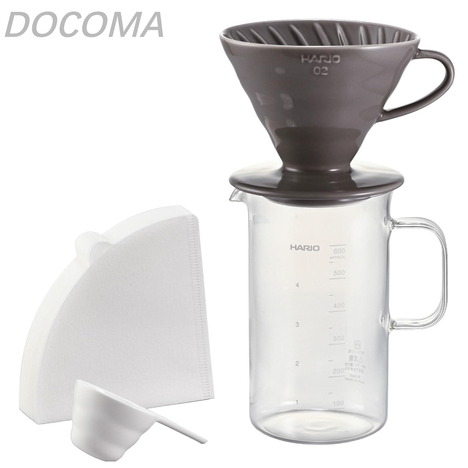 樂天商城 - 【送料無料】ビーカーサーバー&ドリッパーセット クラフツサイエンス 実用容量600ml 1~4杯用 日本製 BVD-3012-GR グレー