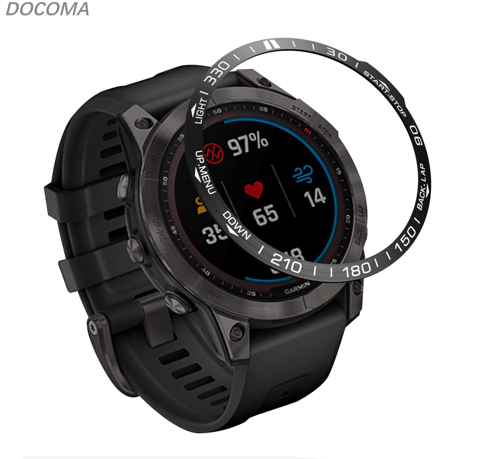Rakuten - 【送料無料】for Garmin(ガーミン) Fenix 7X ベゼルリング 保護リング アルミ カバー 互換品 ケース 傷防止 耐衝撃 アクセサリー (ブラック)