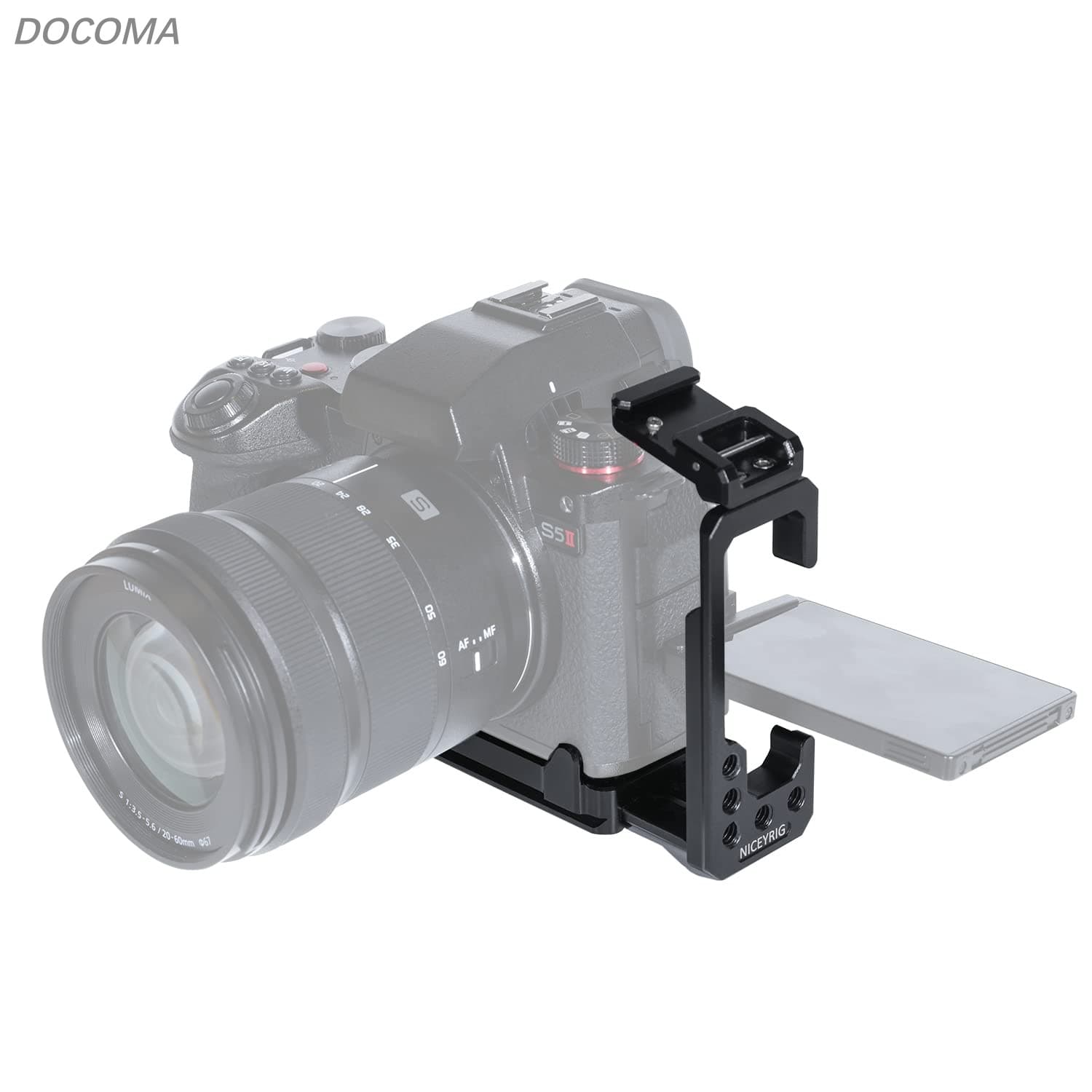 Panasonic LUMIX S5 / LUMIX S5Mark II/LUMIX S5Mark II X/パナソニック DC-G9M2に対応 カメラ用L型プレート カメラケージ ー405