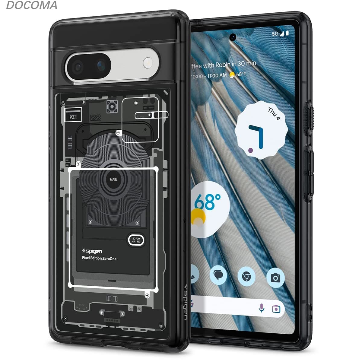 【送料無料】Google Pixel 7a ケース クリア ワイヤレス充電対応 バンパー2重構造 ストラップホール付き 米軍MIL規格取得 耐衝撃 すり傷防止 黄ばみ無し ウルトラ・ハイブリッド ACS06093 (ゼロ・ワン)