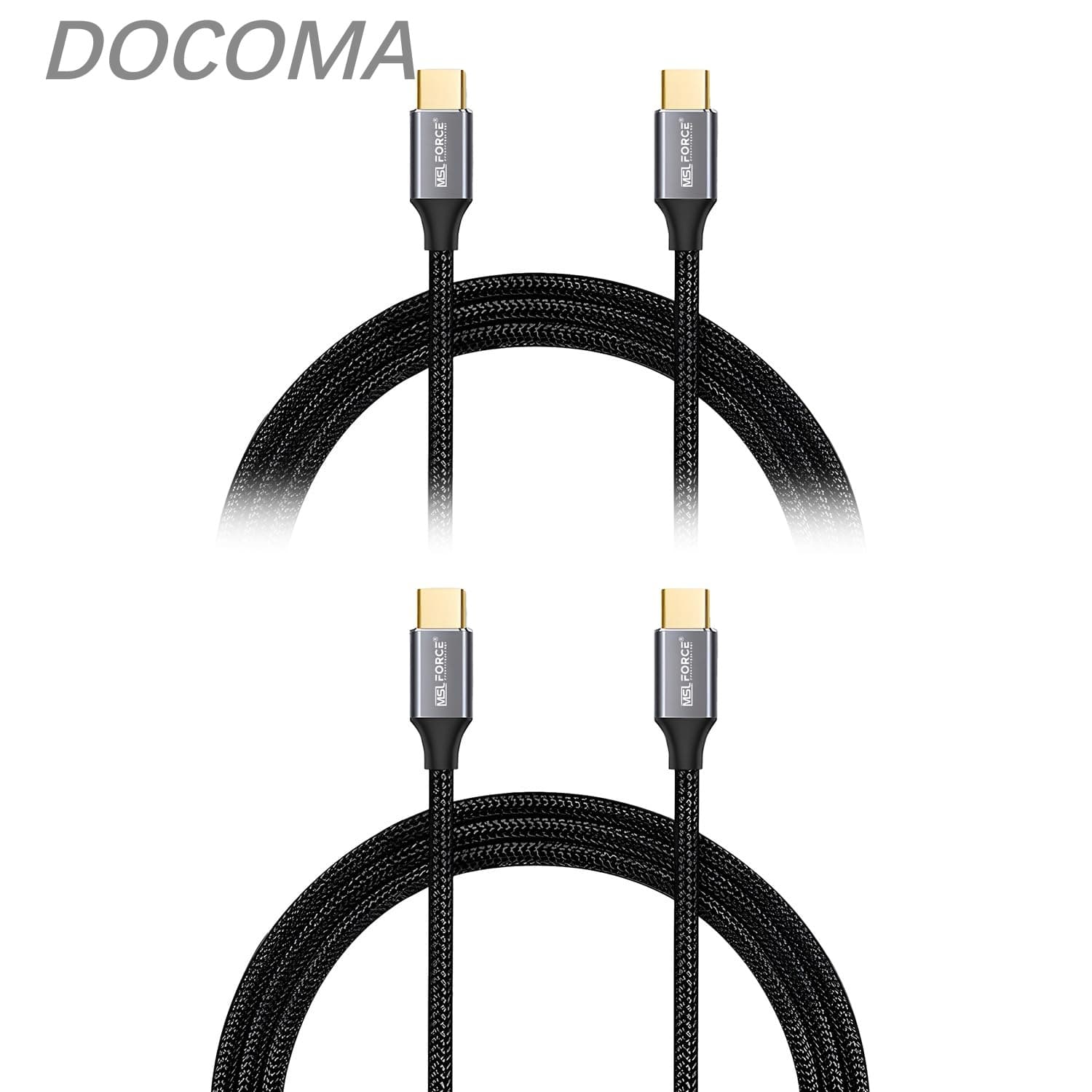 USB Type-C ケーブル 100W PD急速充電 10Gbps 高速データ転送 4K/60Hz ビデオ出力 ナイロン編み 高耐久 MacBook iPad Surface Steam Deck 等対応 uc0122 (ケーブル2本 2m)