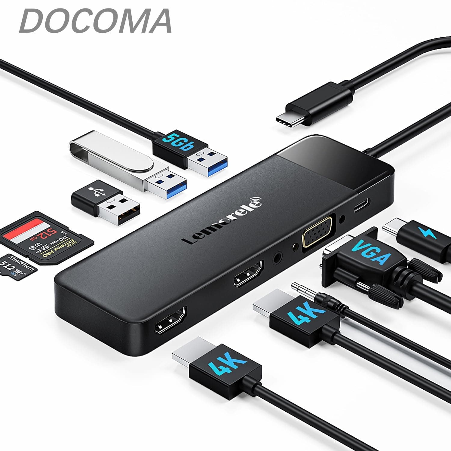 【送料無料】Cドッキングステーション hdmi 2つ ハブ デュアル HDMI 3画面 拡張 Type C Dock （10-IN-1） 4K HDM i2ポート分配器リプルディスプレイ VGA/USB-C PD100W充電/USB3.0 USB2.0x2/3.5mmオーディオ音声/SD＆TFカードリーダーMacBook Pro/Airなど対応
