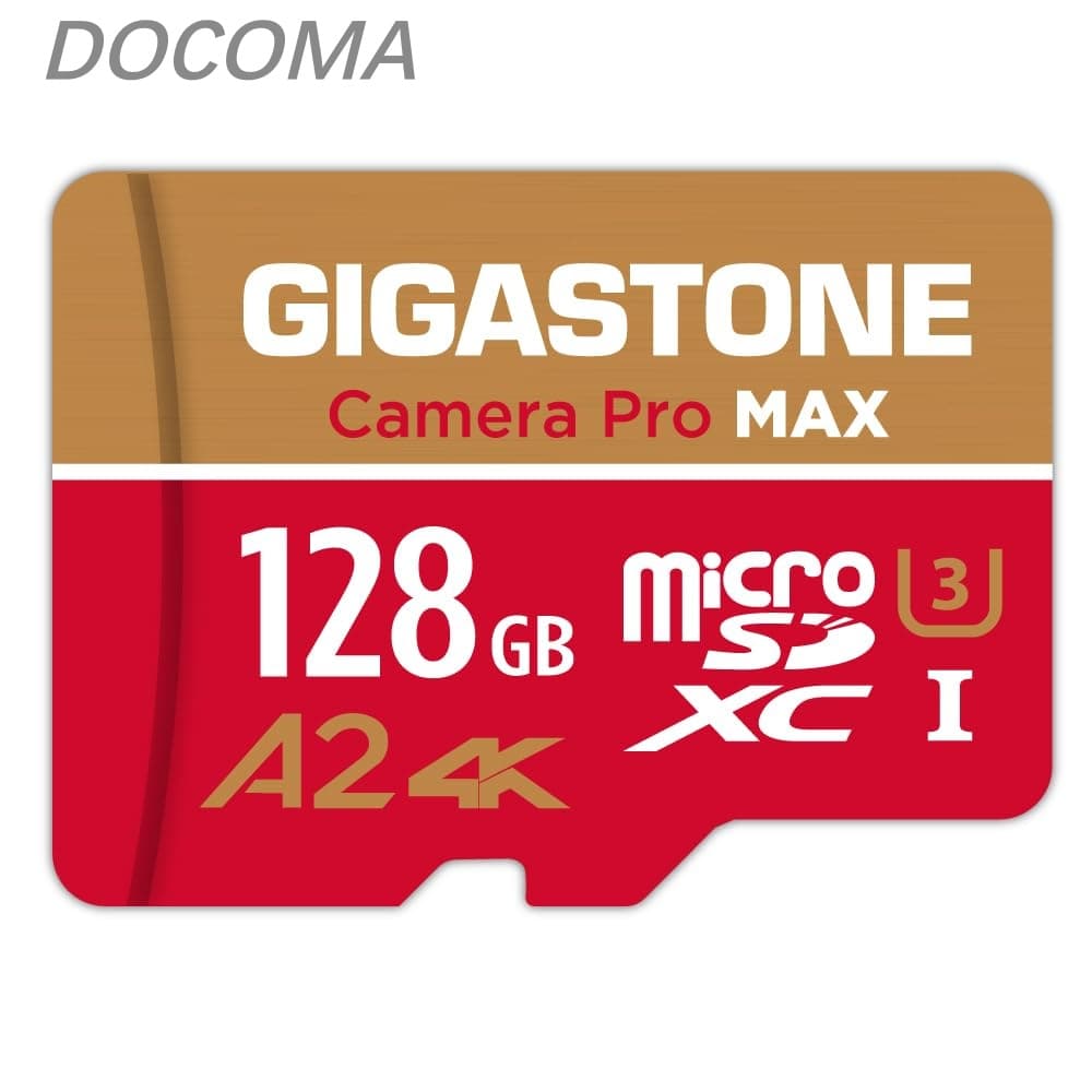Rakuten - 【送料無料】マイクロカード 128GB Camera Pro MAX microSDXC UHS-I A2 V30 U3 C10 120MB/s Ultra HD 4K ビデオ録画 Gopro アクションカメラ スポーツカメラ 動作確認済 SDアダプター1枚付き