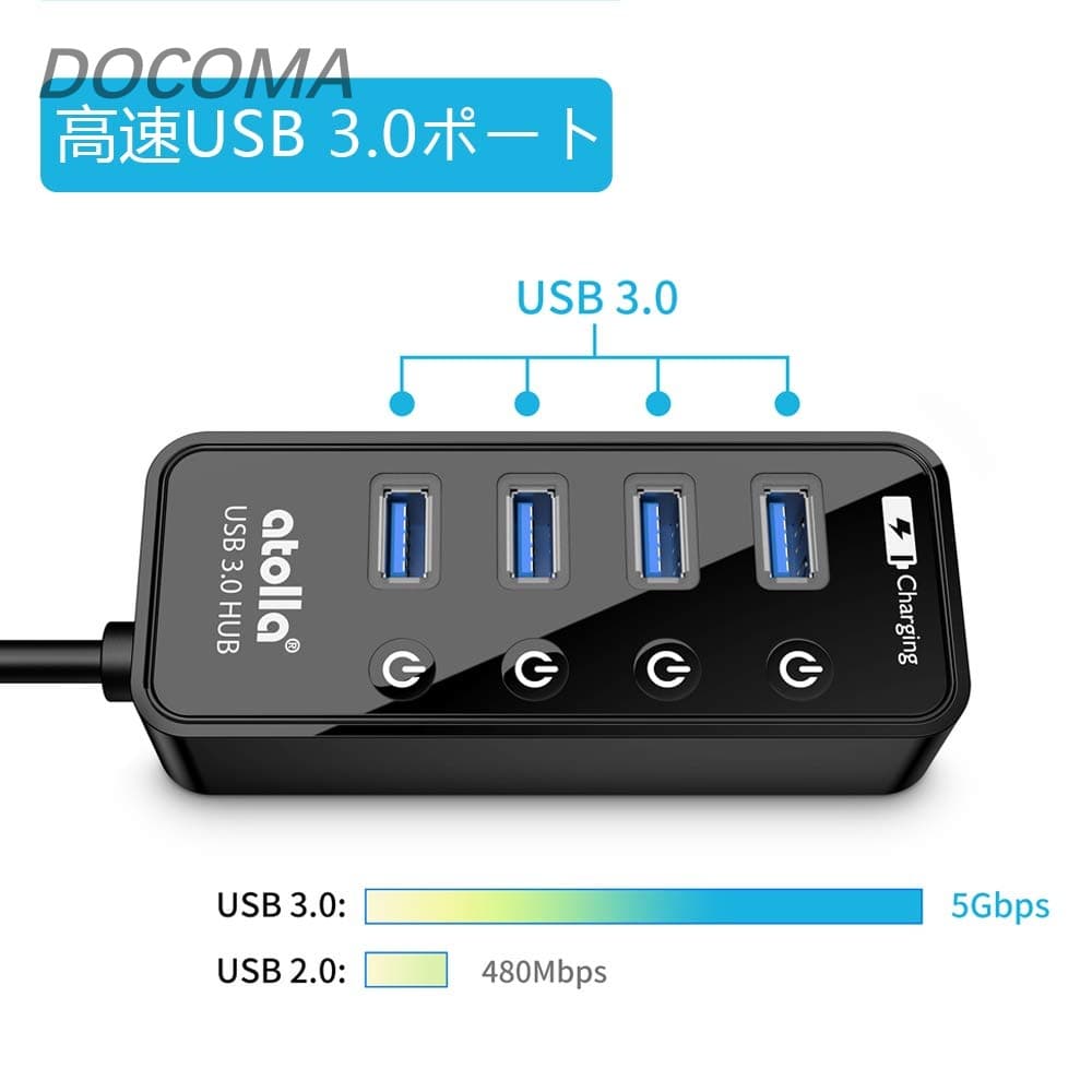 【送料無料】3.0ハブ 電源付き atolla...の紹介画像2