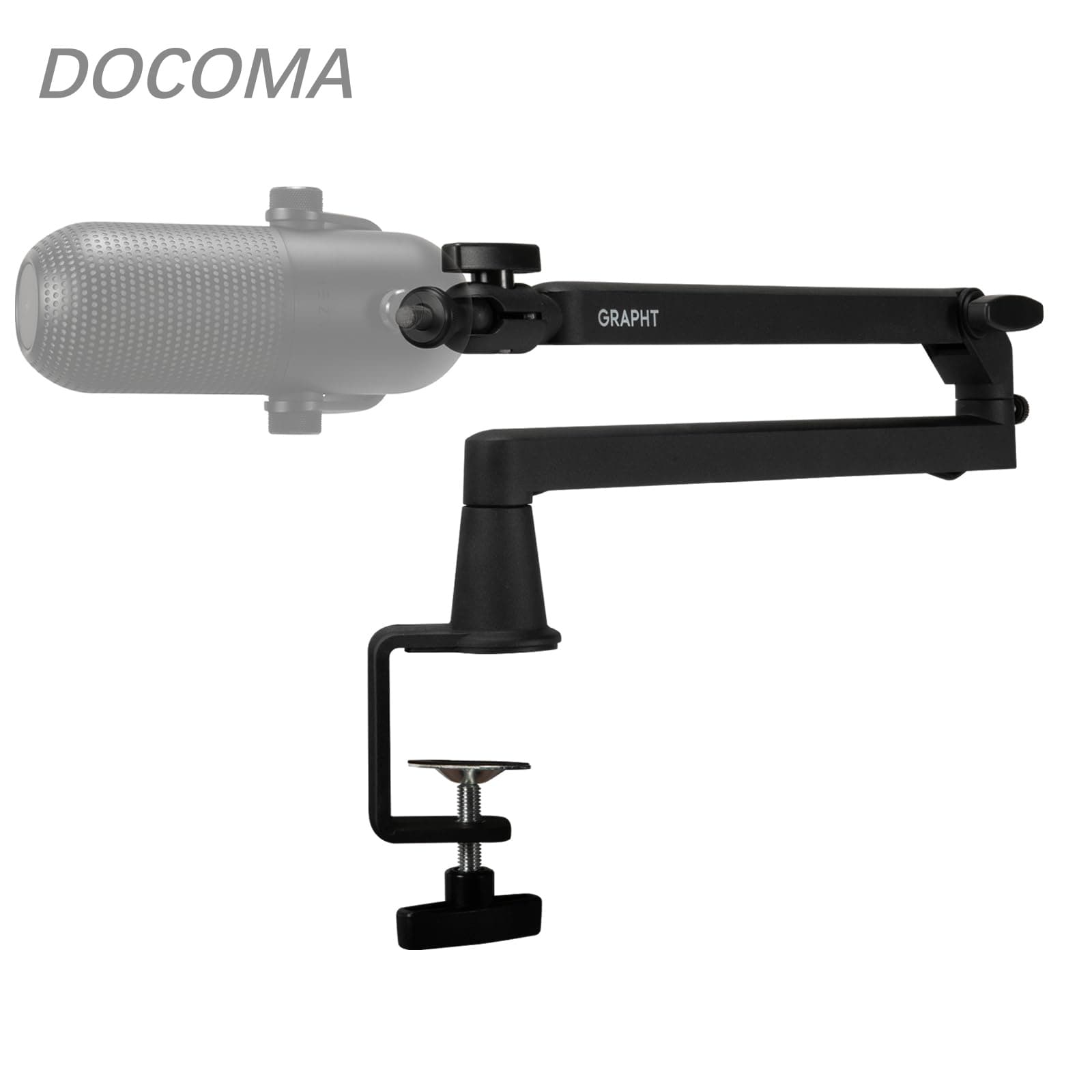 Other - 【送料無料】黒 耐荷重 2 360度回転 角度調節可能 3/8 5/8 マイククリップ付き クランプ式 配信 レコーディング ゲーム実況 ストリーミング 下から