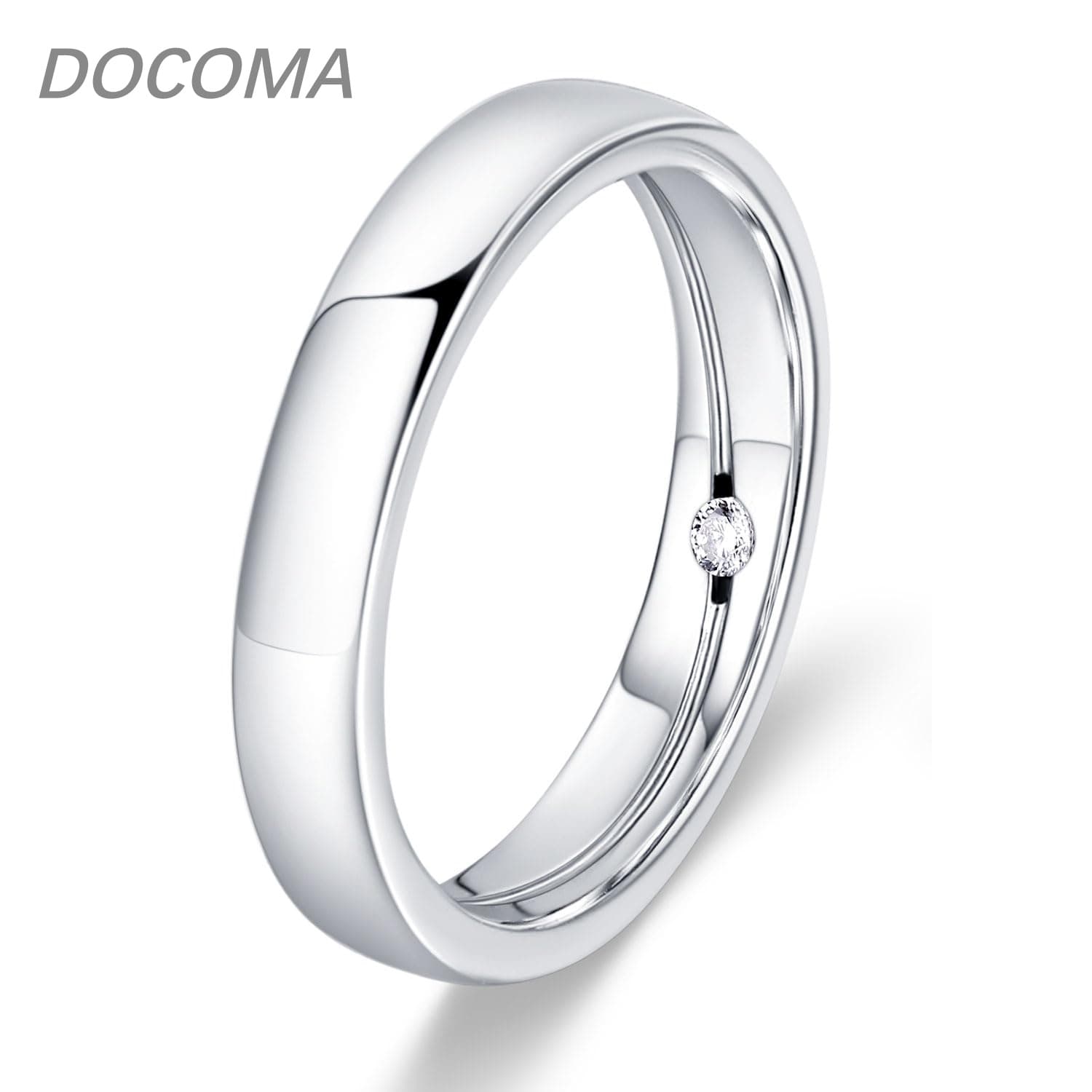 Rakuten - 【送料無料】レディース メンズ [光の流れ] ジルコニア 幅2.85mm 女子用 男士用 指輪 カップル シルバー S925 純銀製 ブランド クリスマス 記念日 ご褒美 おそろい 男女兼用 プレゼント ギフトラッピング付き