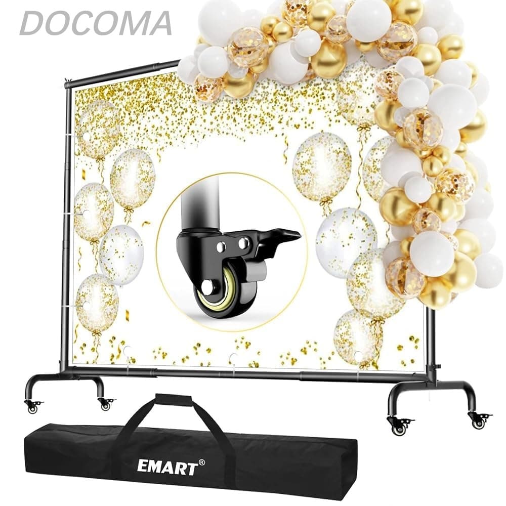 乐天商城 - 【送料無料】アップグレード 背景スタンド 背景バナースタンド 300x210cm キャスター式2 in 1 撮影スタンド 高さと幅が調整可能 移動可能