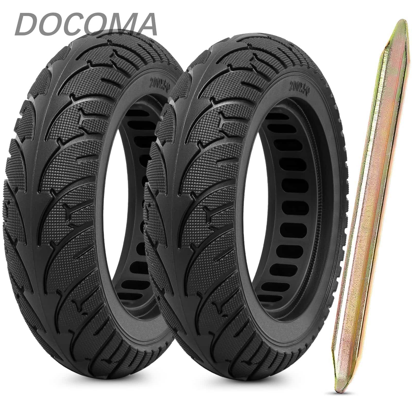 【送料無料】2本 200x50 タイヤ ソリッド 200x50 スクータータイヤ 適用 200x50 電動キックボード/電動スクーター/スクーター PWT005